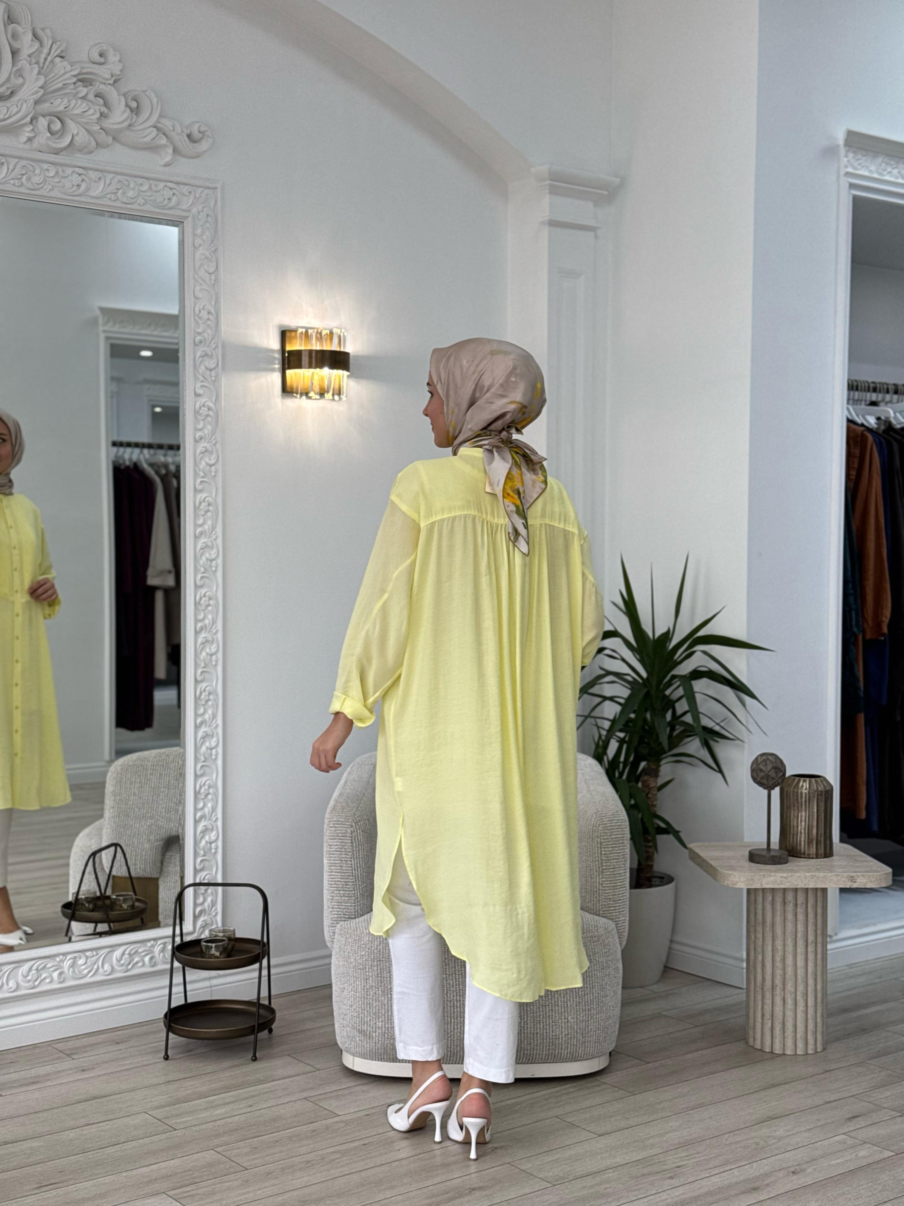 QOOQ Ruvo Gömlek Limon  25ss202