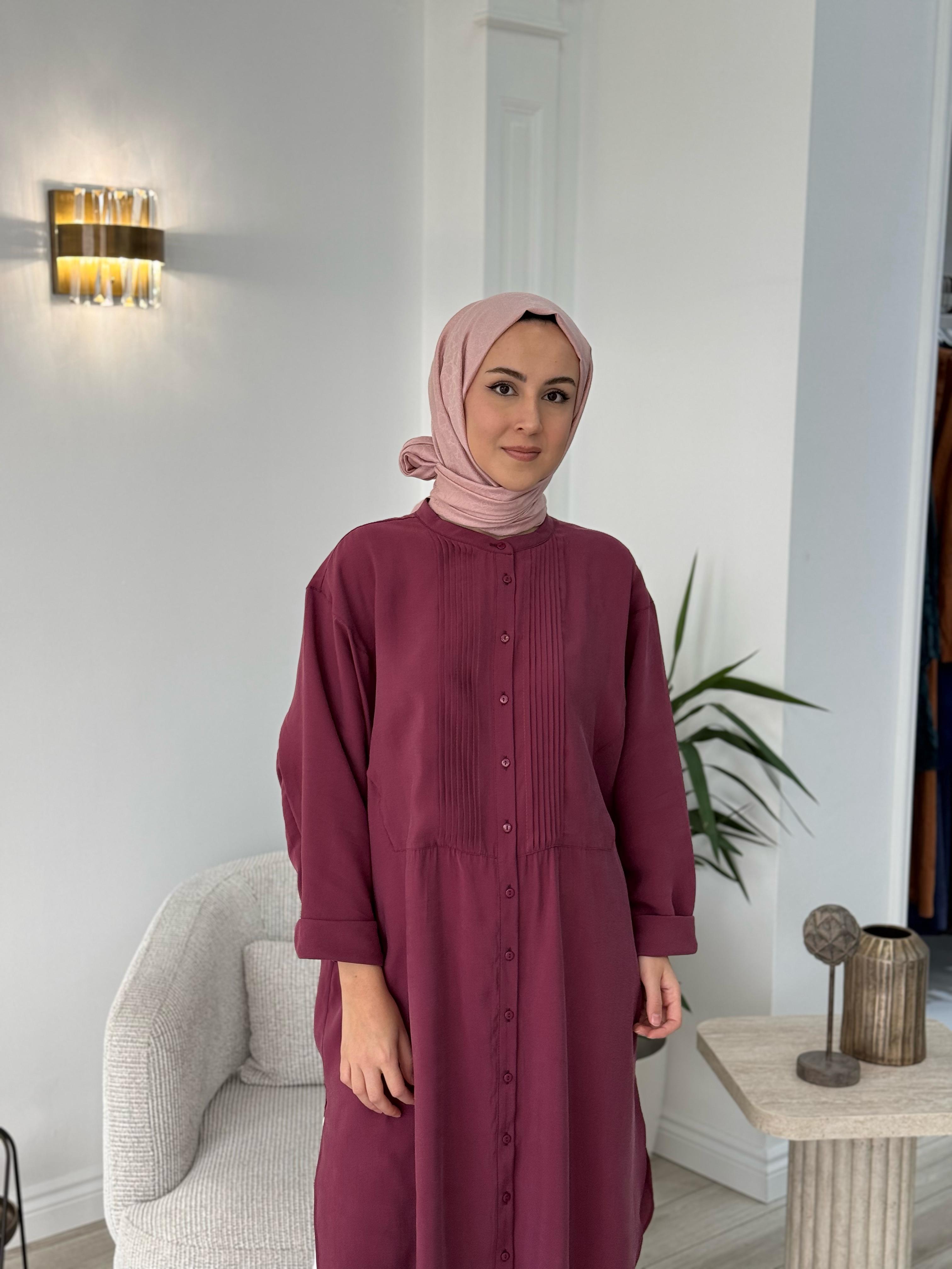 QOOQ Ruvo Gömlek Mürdüm 25ss202