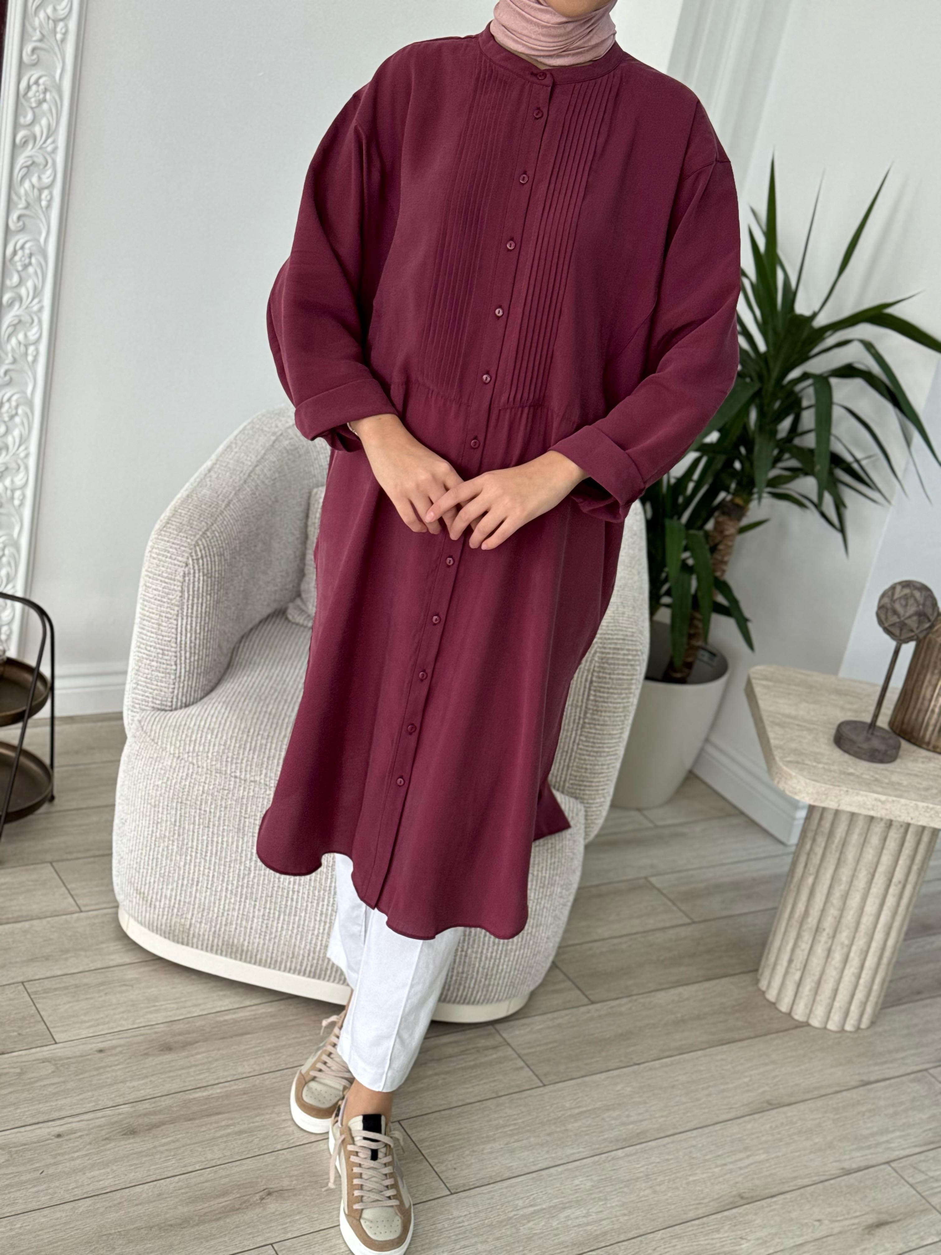 QOOQ Ruvo Gömlek Mürdüm 25ss202