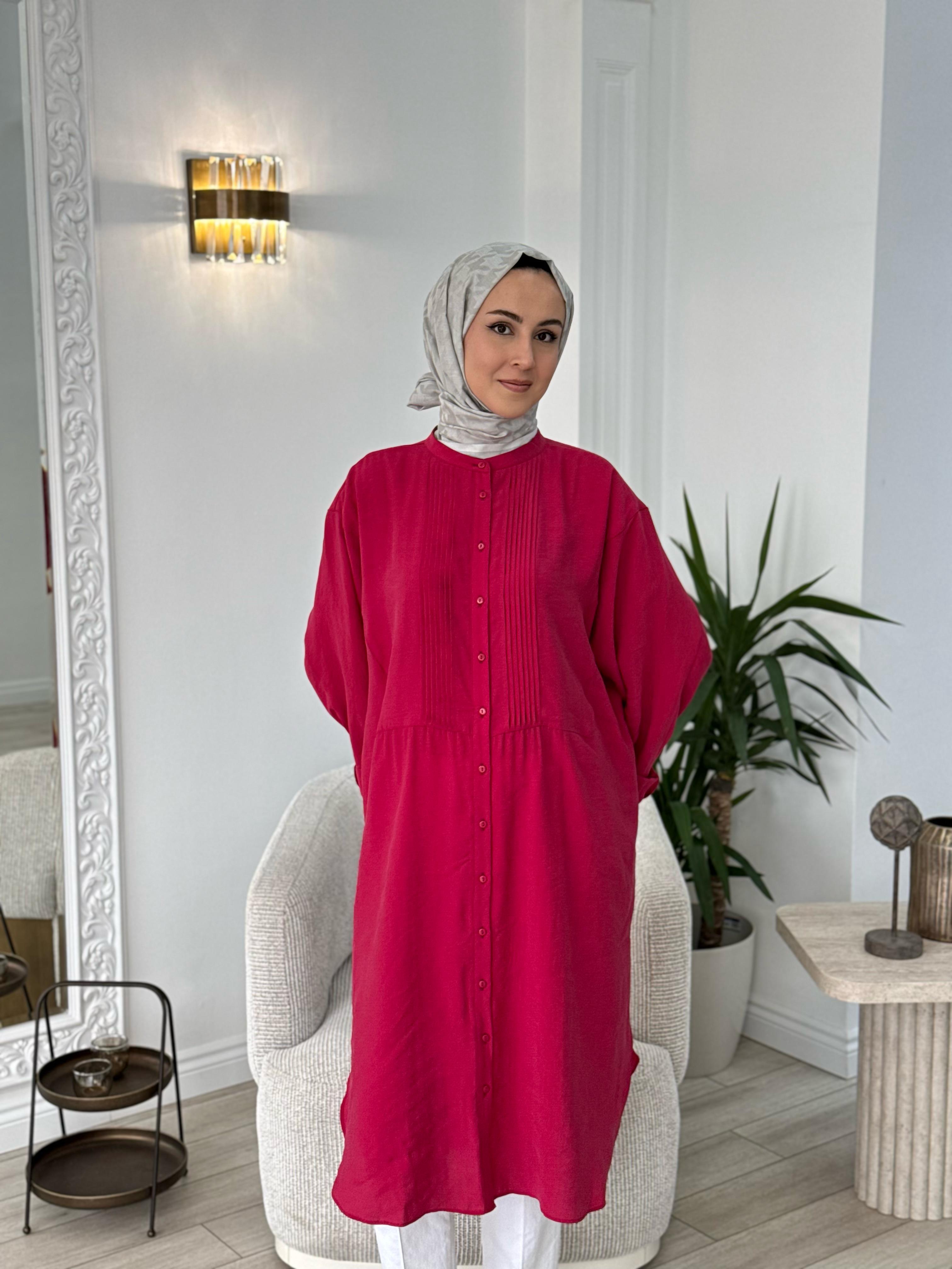 QOOQ Ruvo Gömlek Nar Çiçeği 25ss202