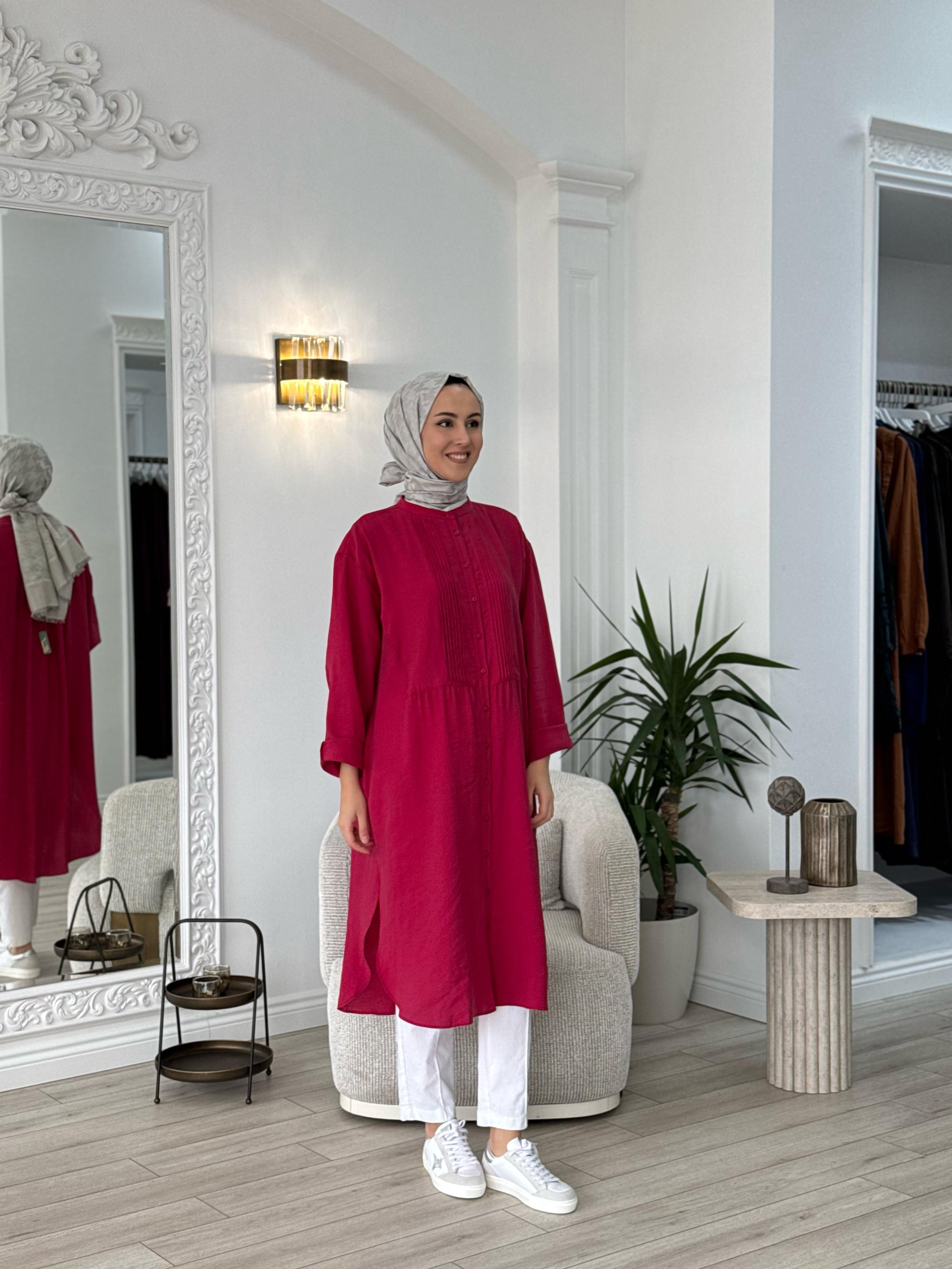 QOOQ Ruvo Gömlek Nar Çiçeği 25ss202