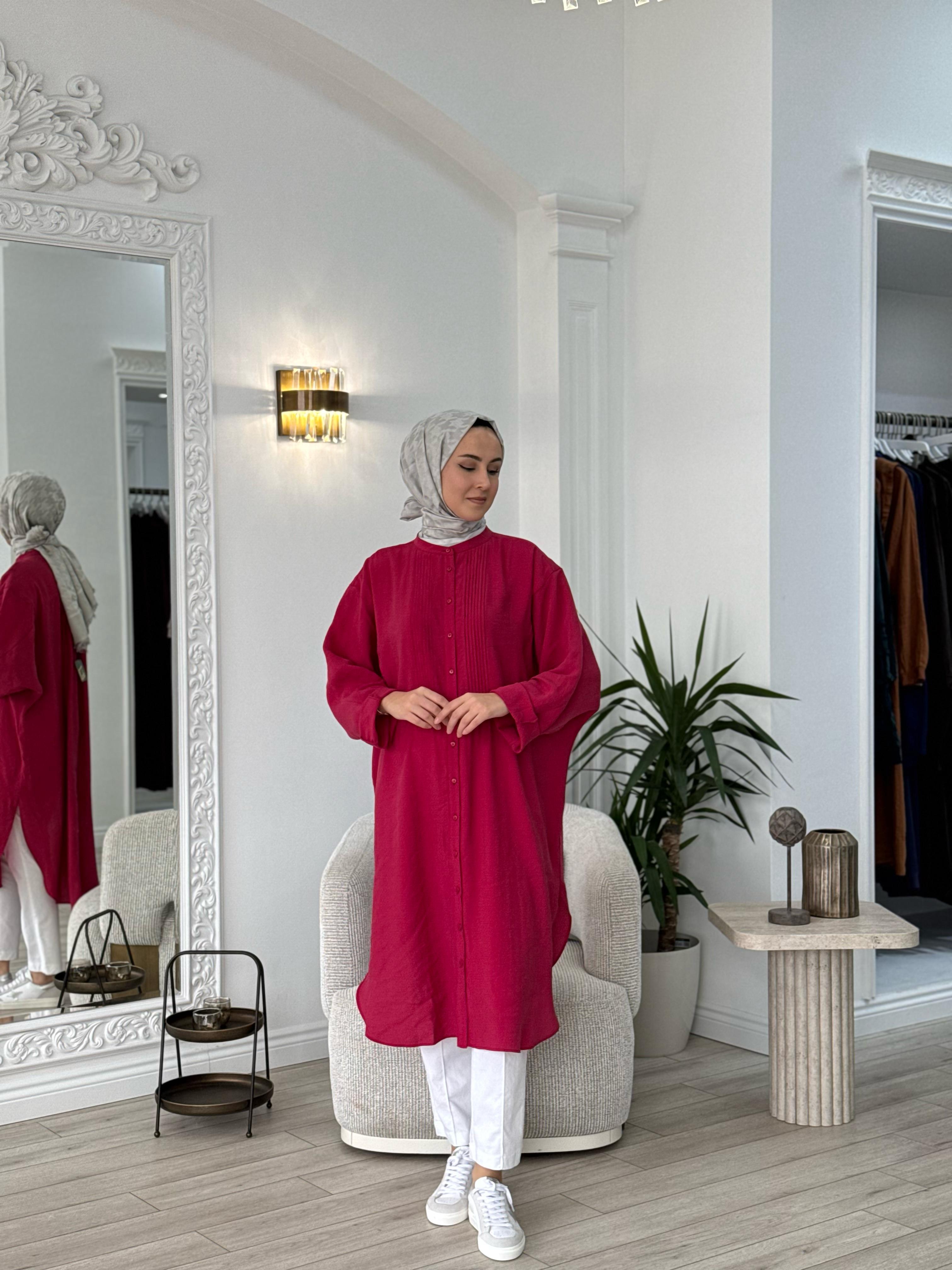 QOOQ Ruvo Gömlek Nar Çiçeği 25ss202