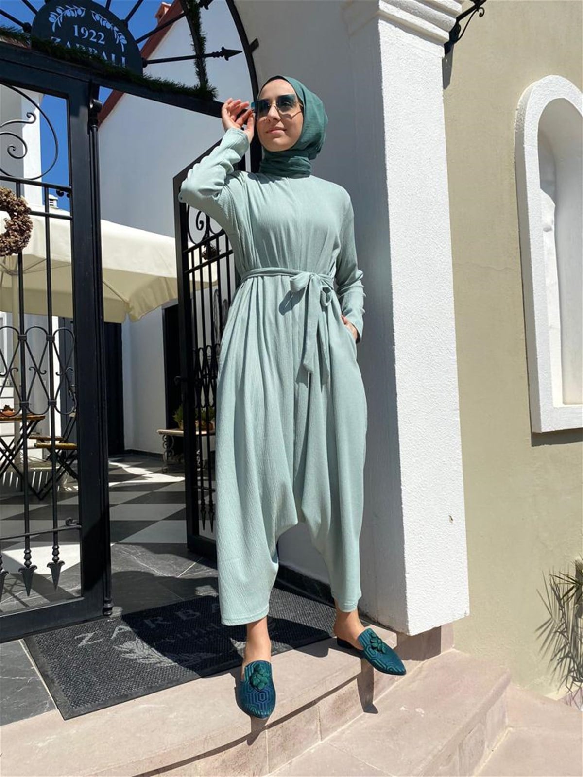 Qooq Şalvar Tulum Mint 22SS700
