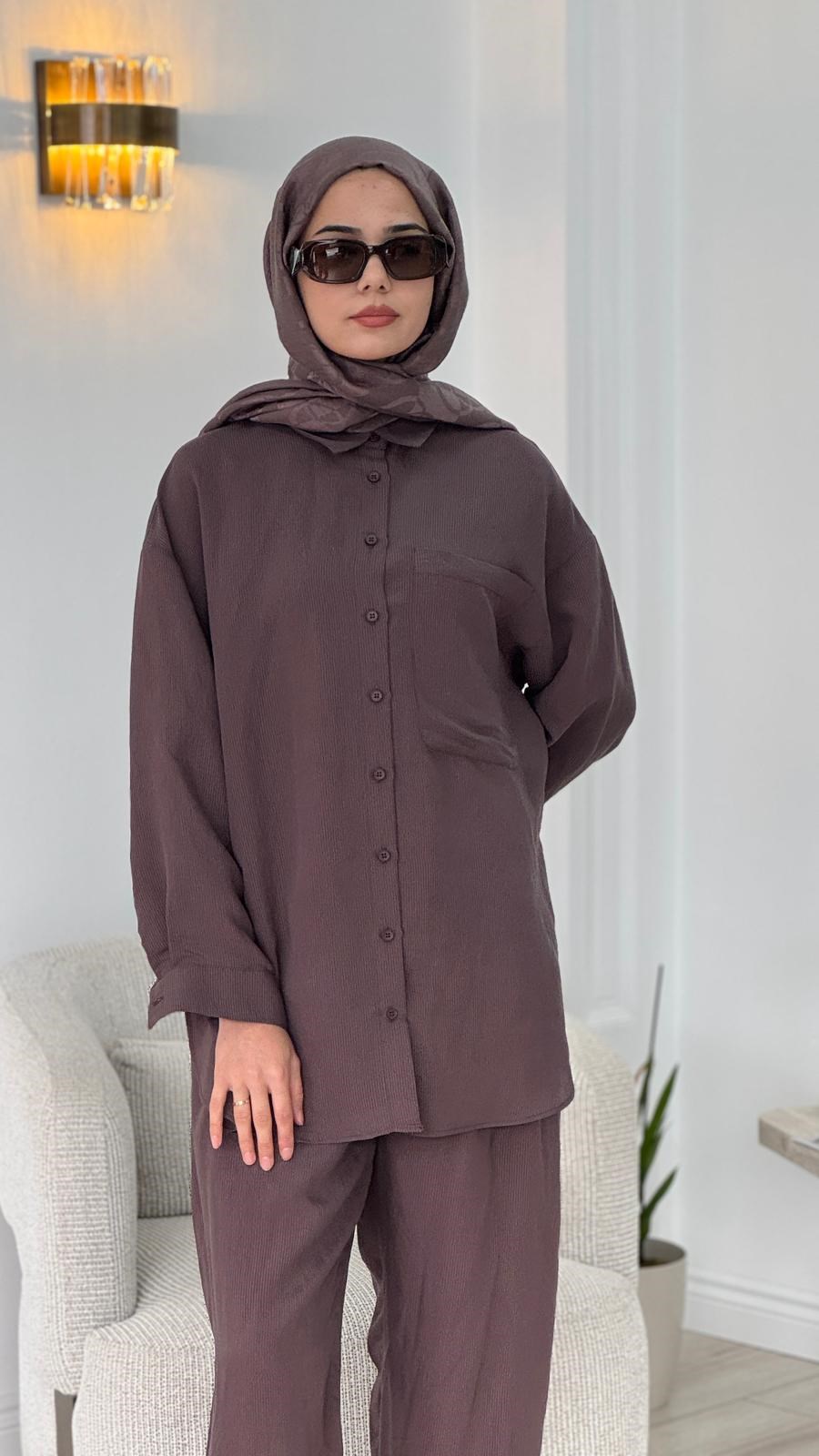 QOOQ Silva Çizgi Desenli Gömlek 26ss209