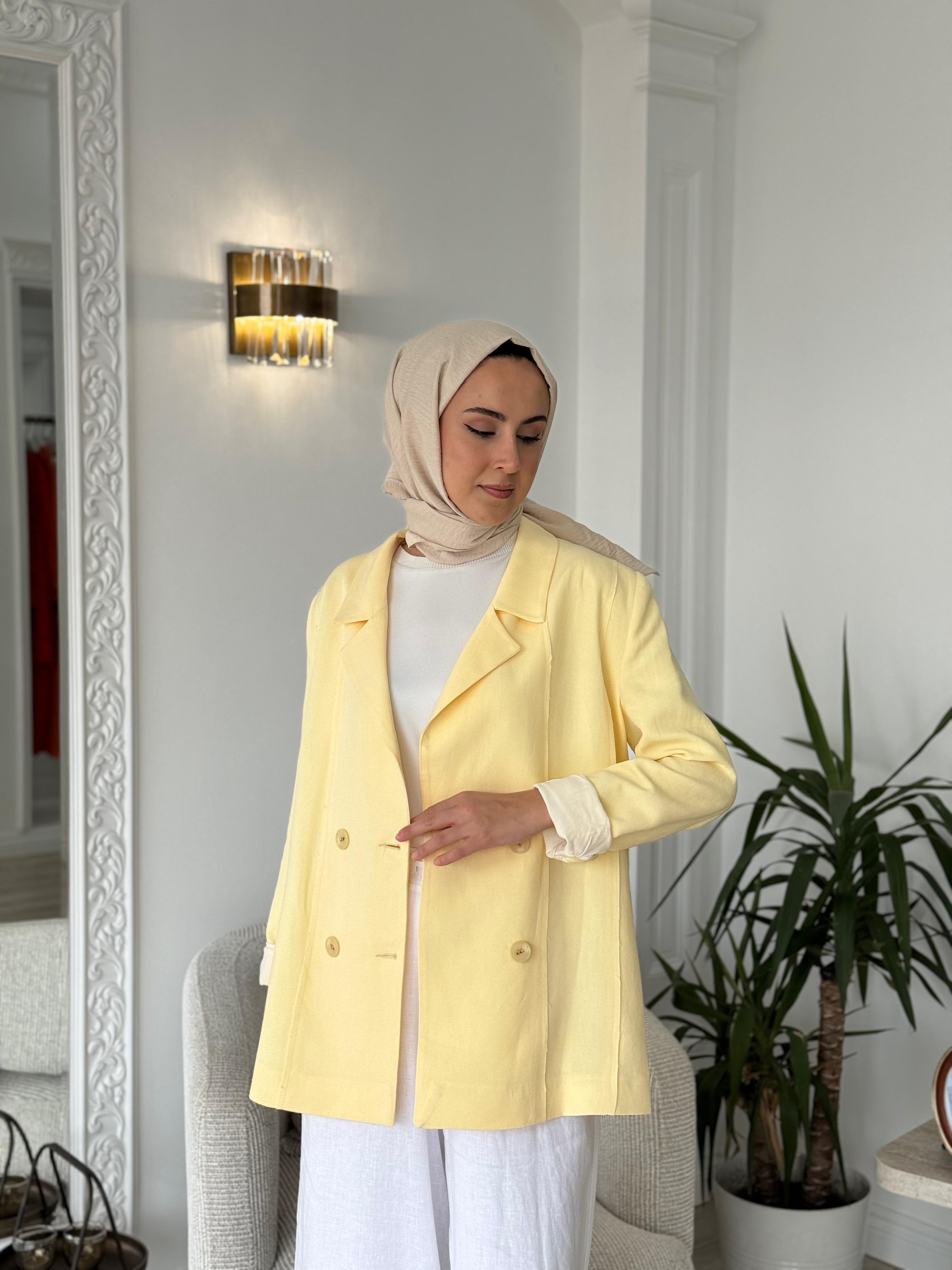 QOOQ Simon Ceket Limon 25ss618