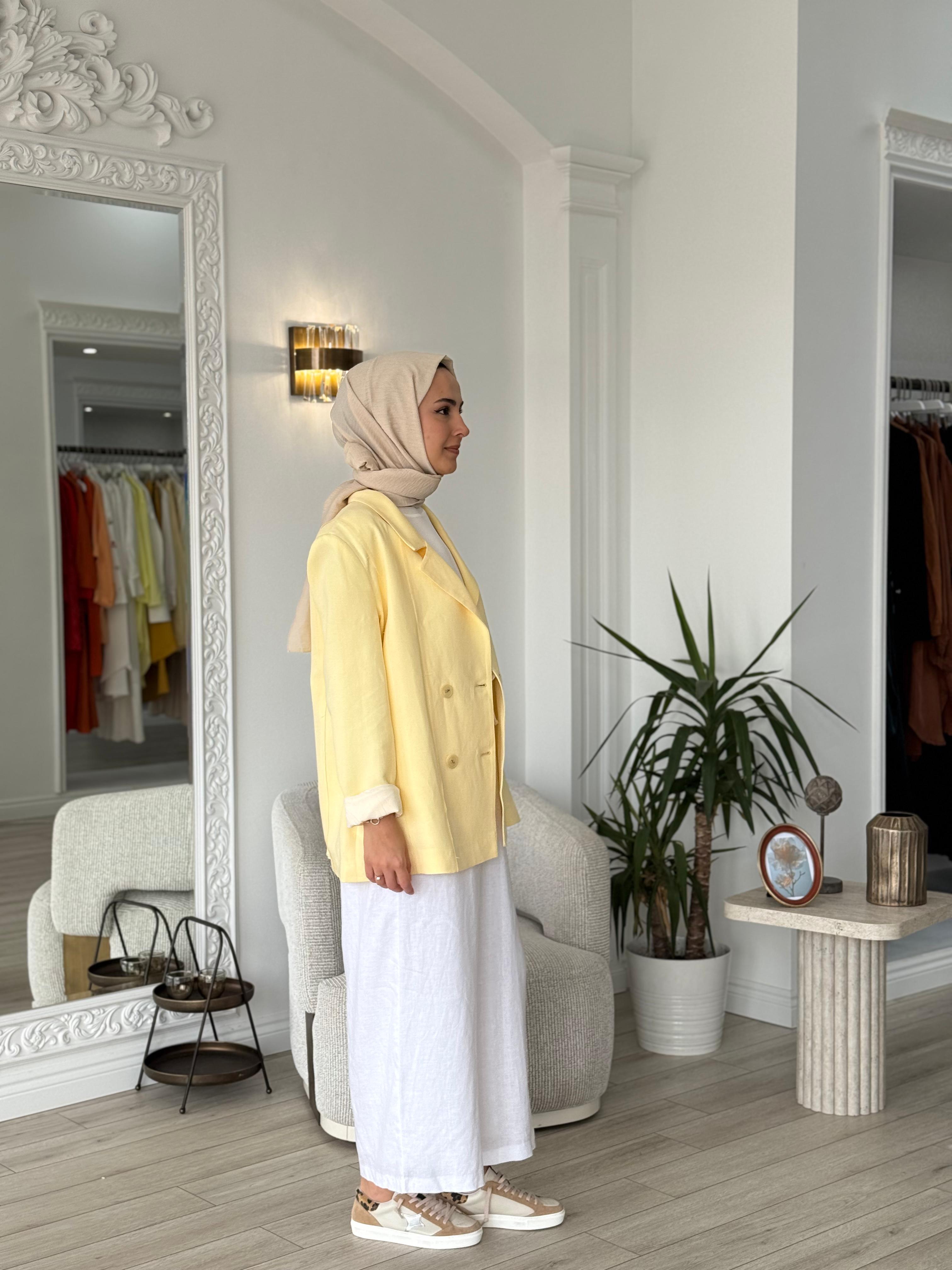 QOOQ Simon Ceket Limon 25ss618