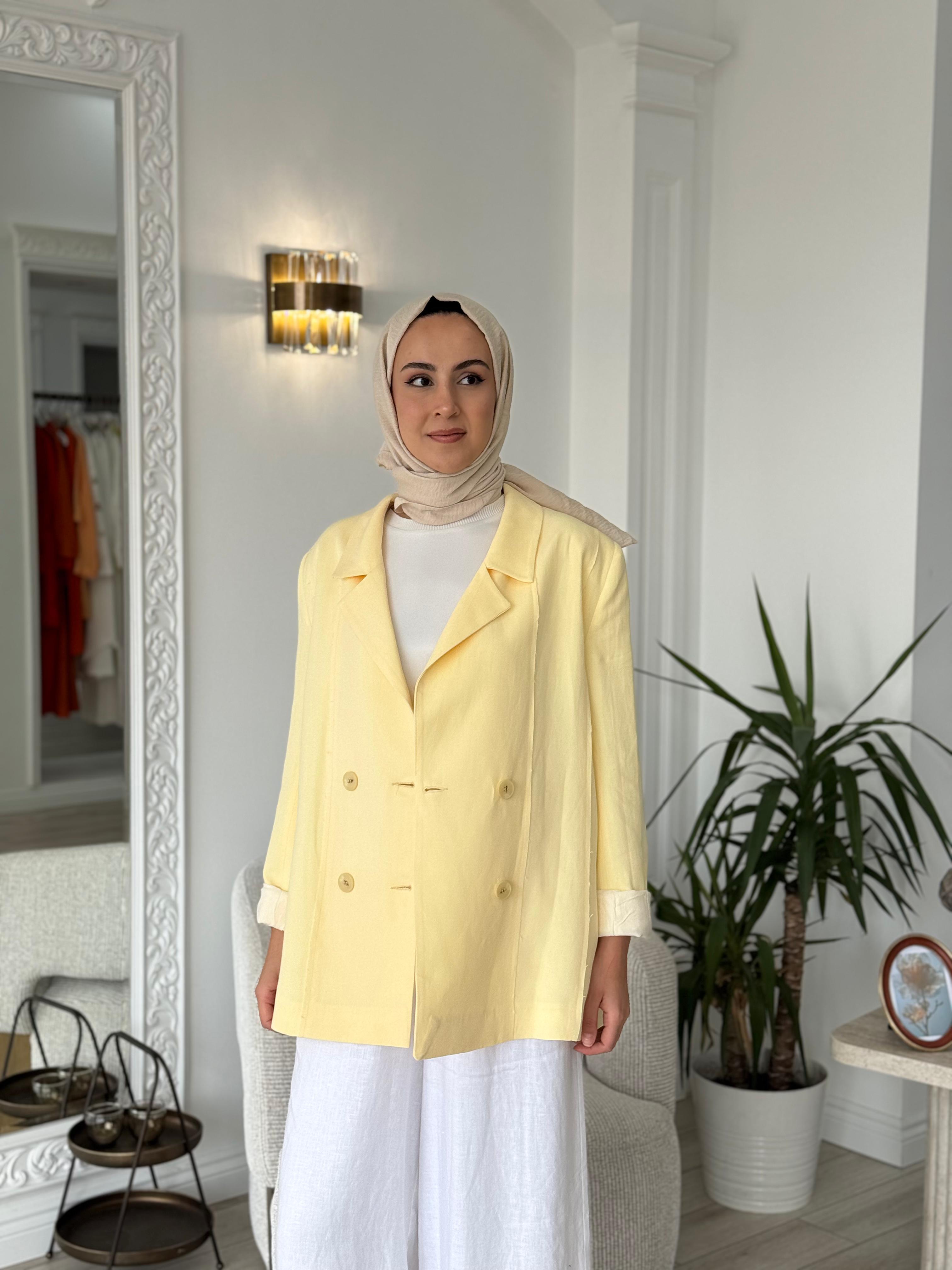 QOOQ Simon Ceket Limon 25ss618