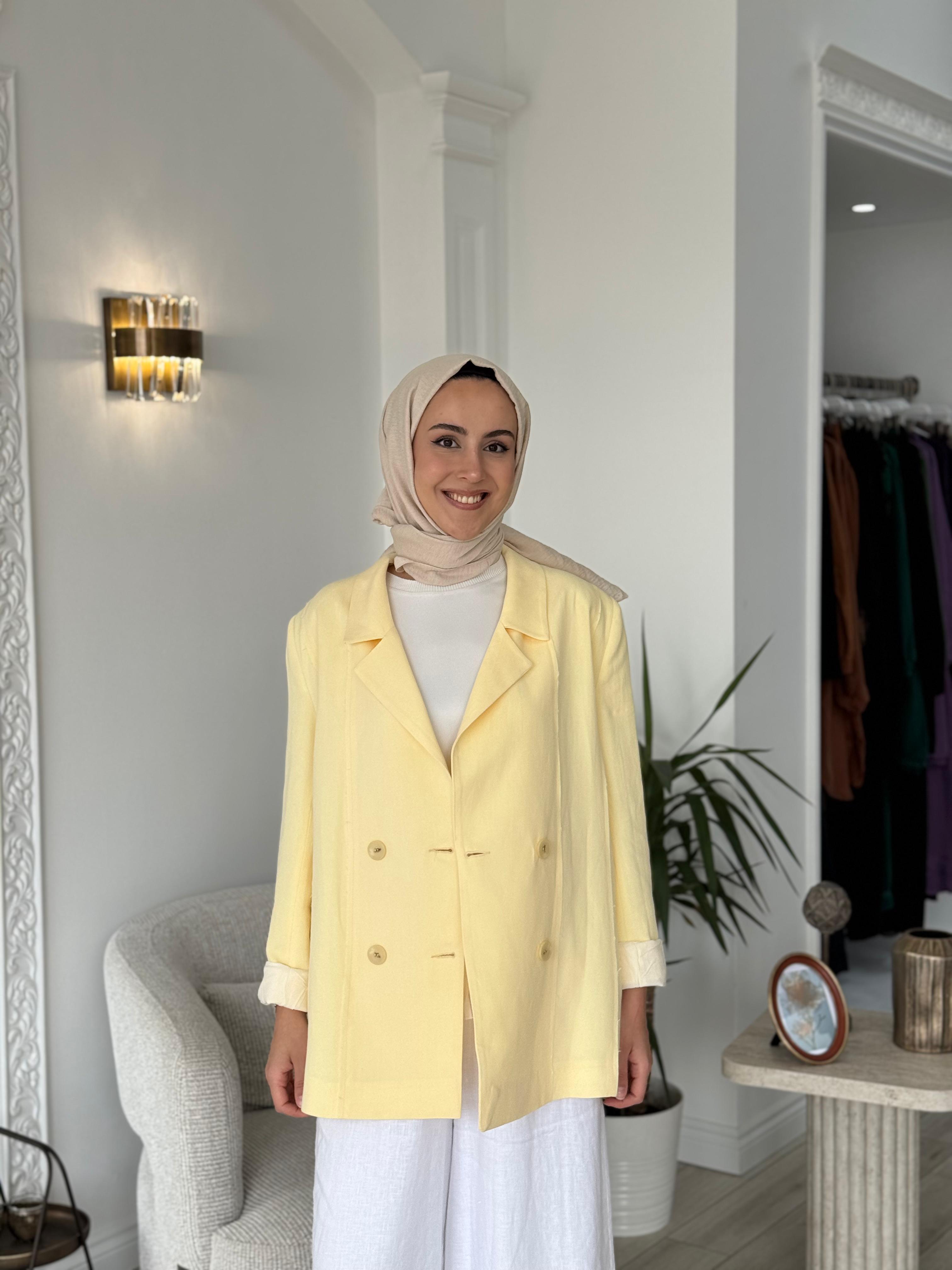 QOOQ Simon Ceket Limon 25ss618