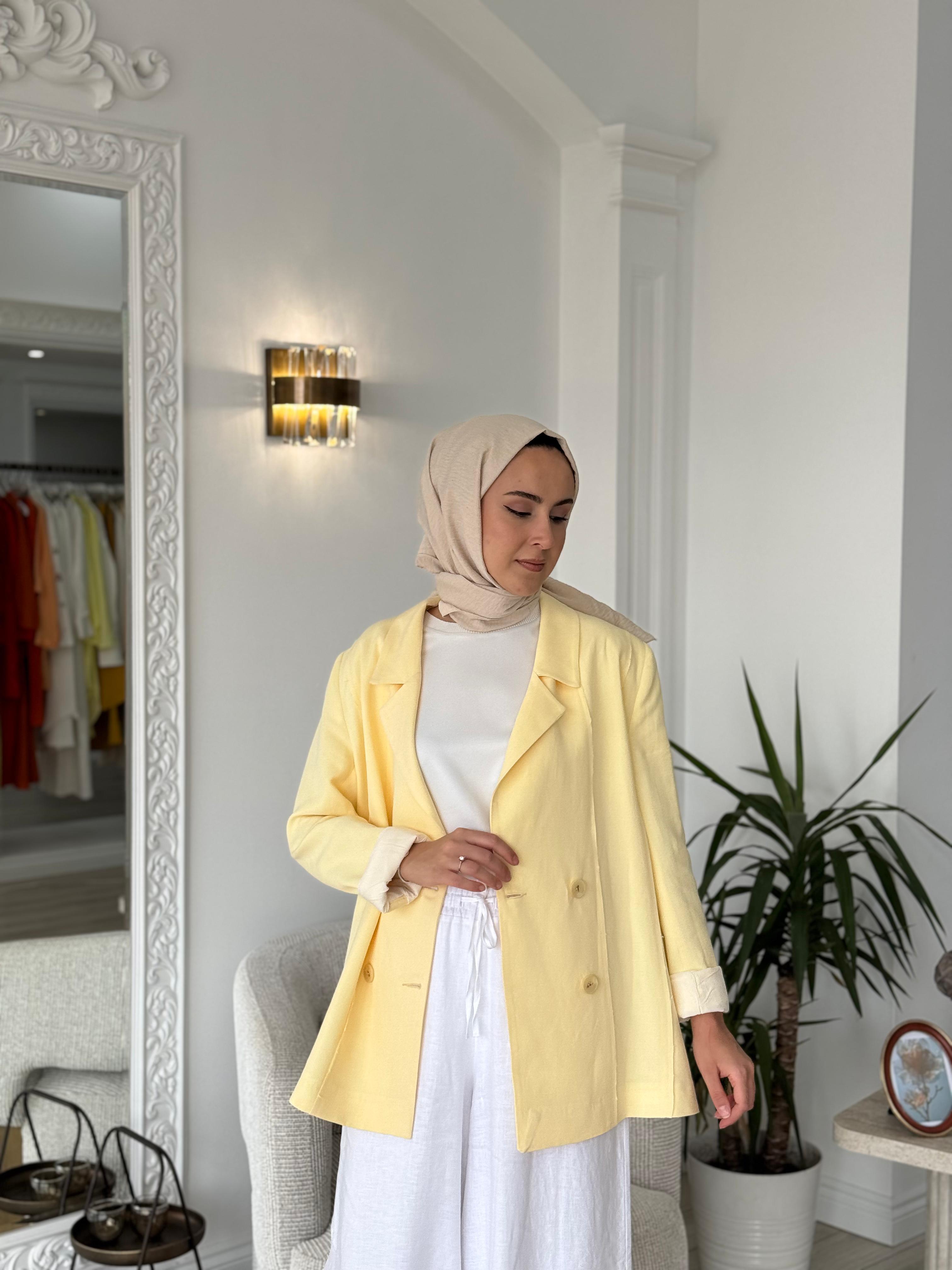 QOOQ Simon Ceket Limon 25ss618