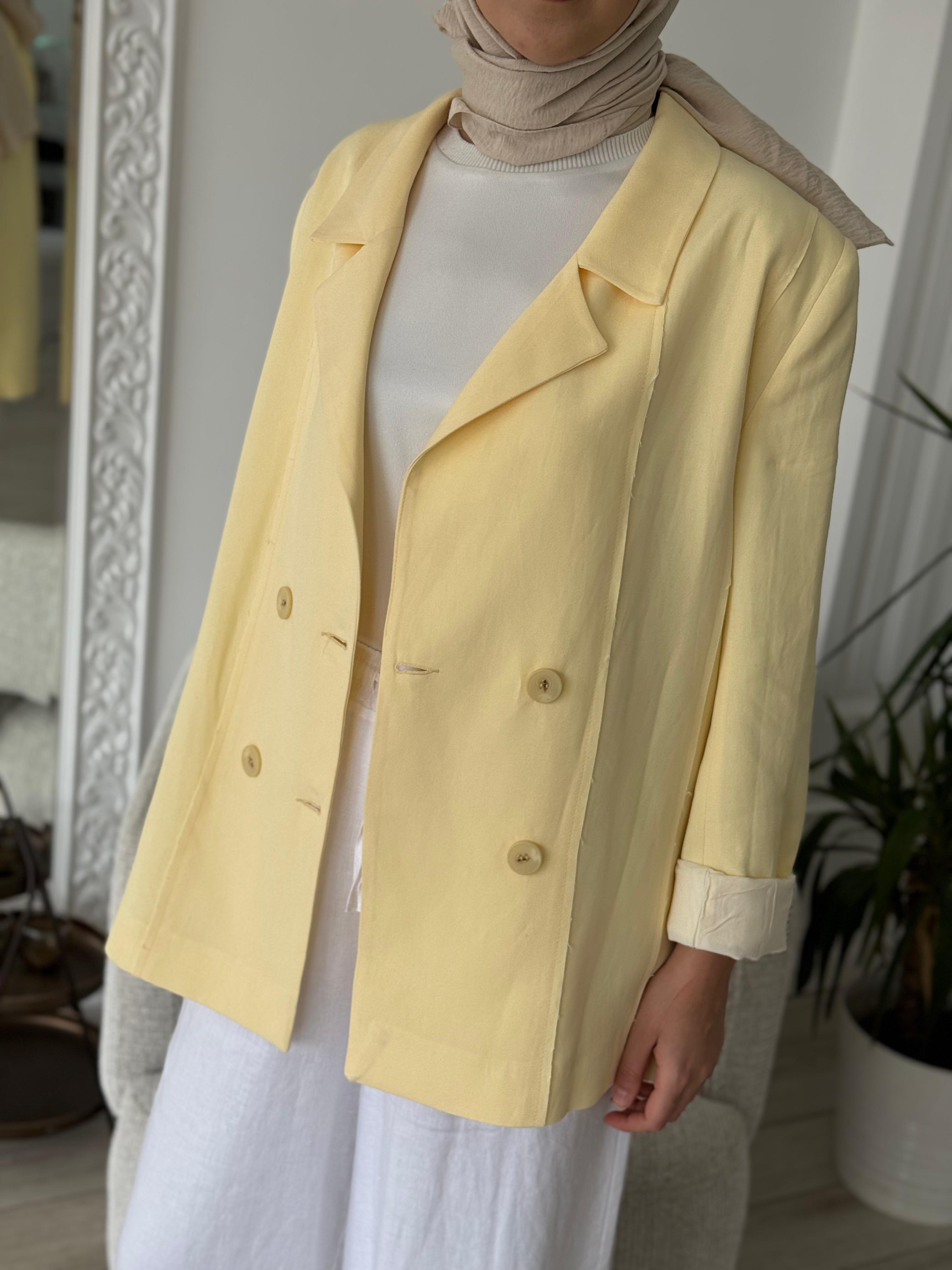 QOOQ Simon Ceket Limon 25ss618