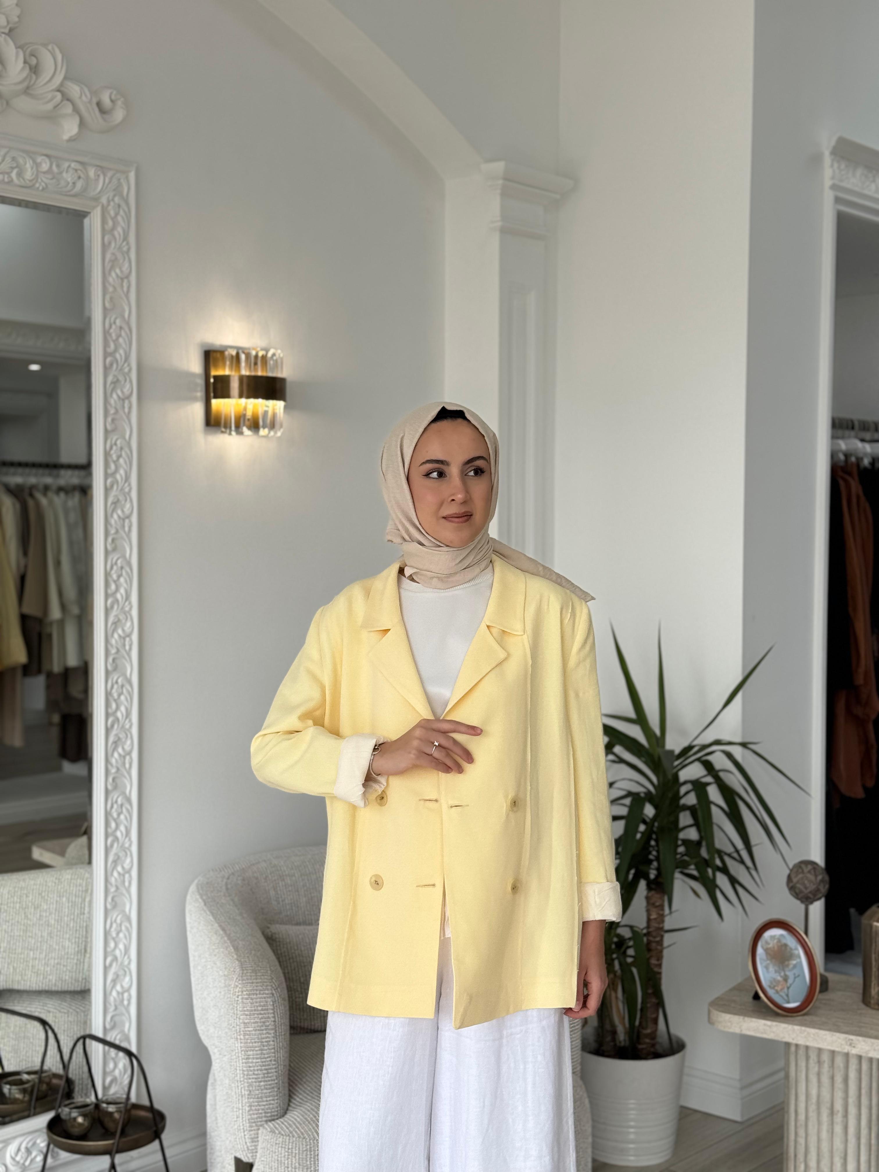 QOOQ Simon Ceket Limon 25ss618