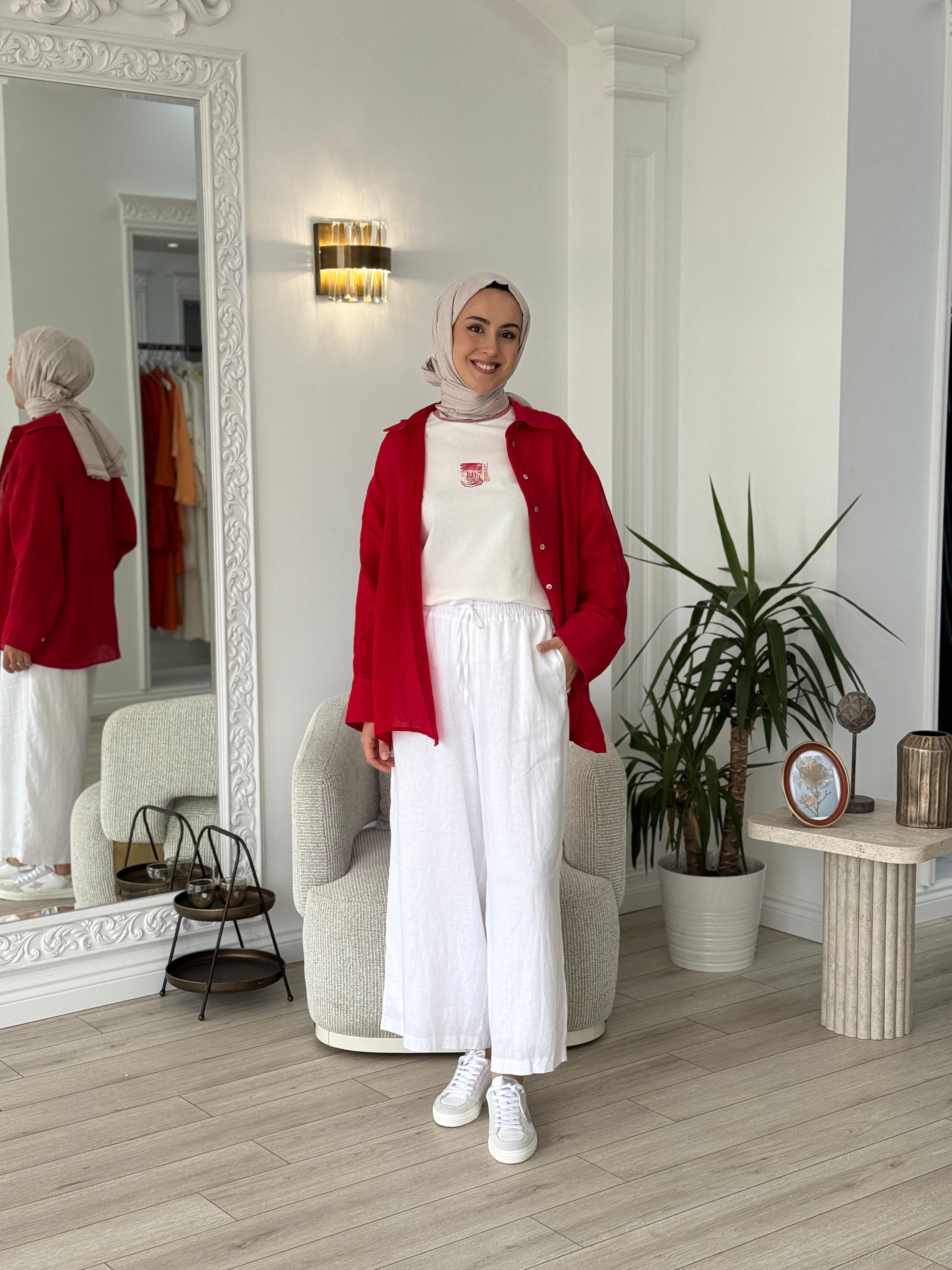 QOOQ Soffy Pantolon Beyaz 25ss309