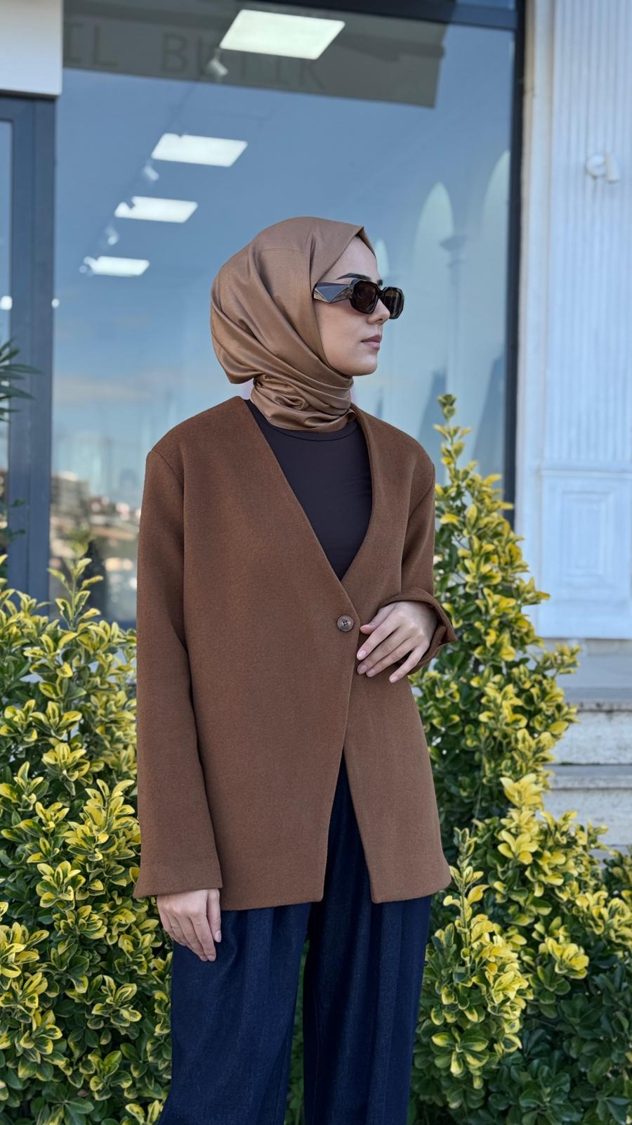 QOOQ Tek Düğmeli Yün Ceket 26fw618