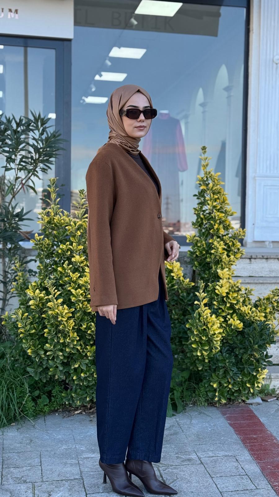 QOOQ Tek Düğmeli Yün Ceket 26fw618