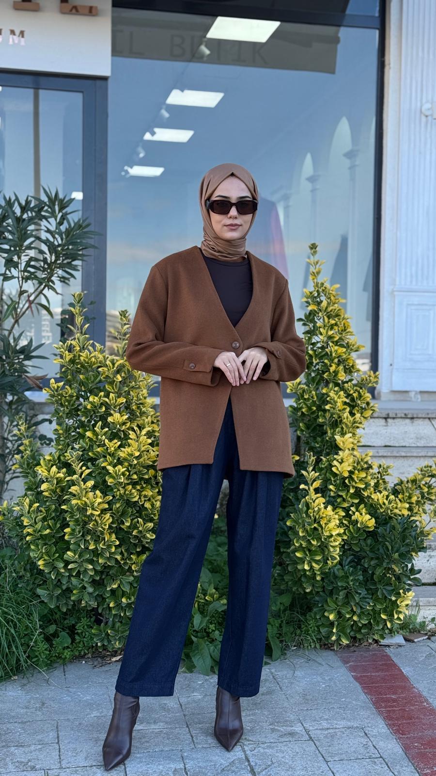 QOOQ Tek Düğmeli Yün Ceket 26fw618