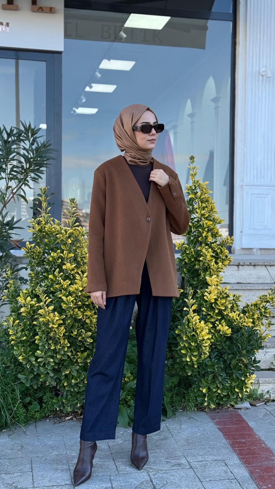 QOOQ Tek Düğmeli Yün Ceket 26fw618