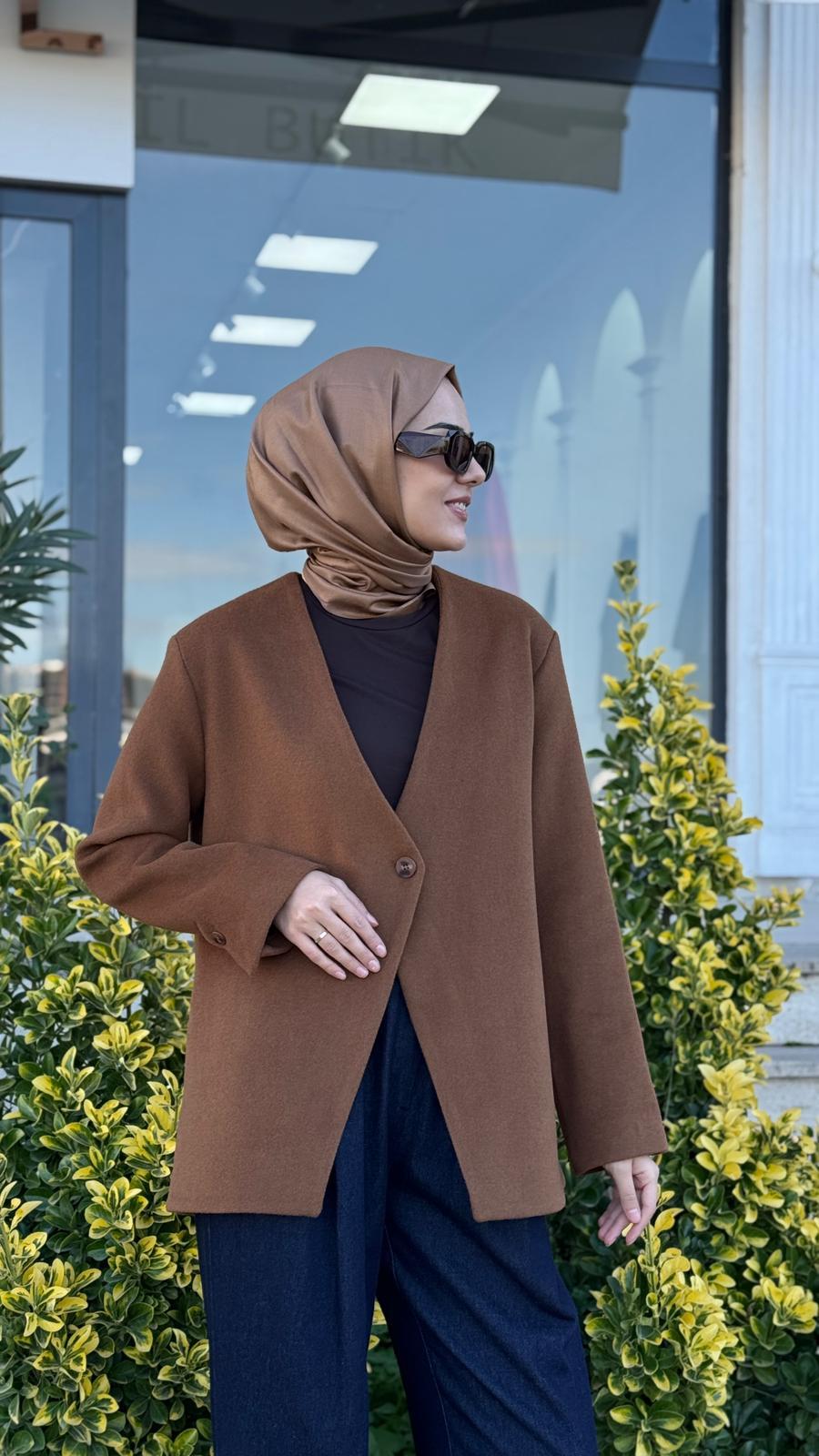 QOOQ Tek Düğmeli Yün Ceket 26fw618