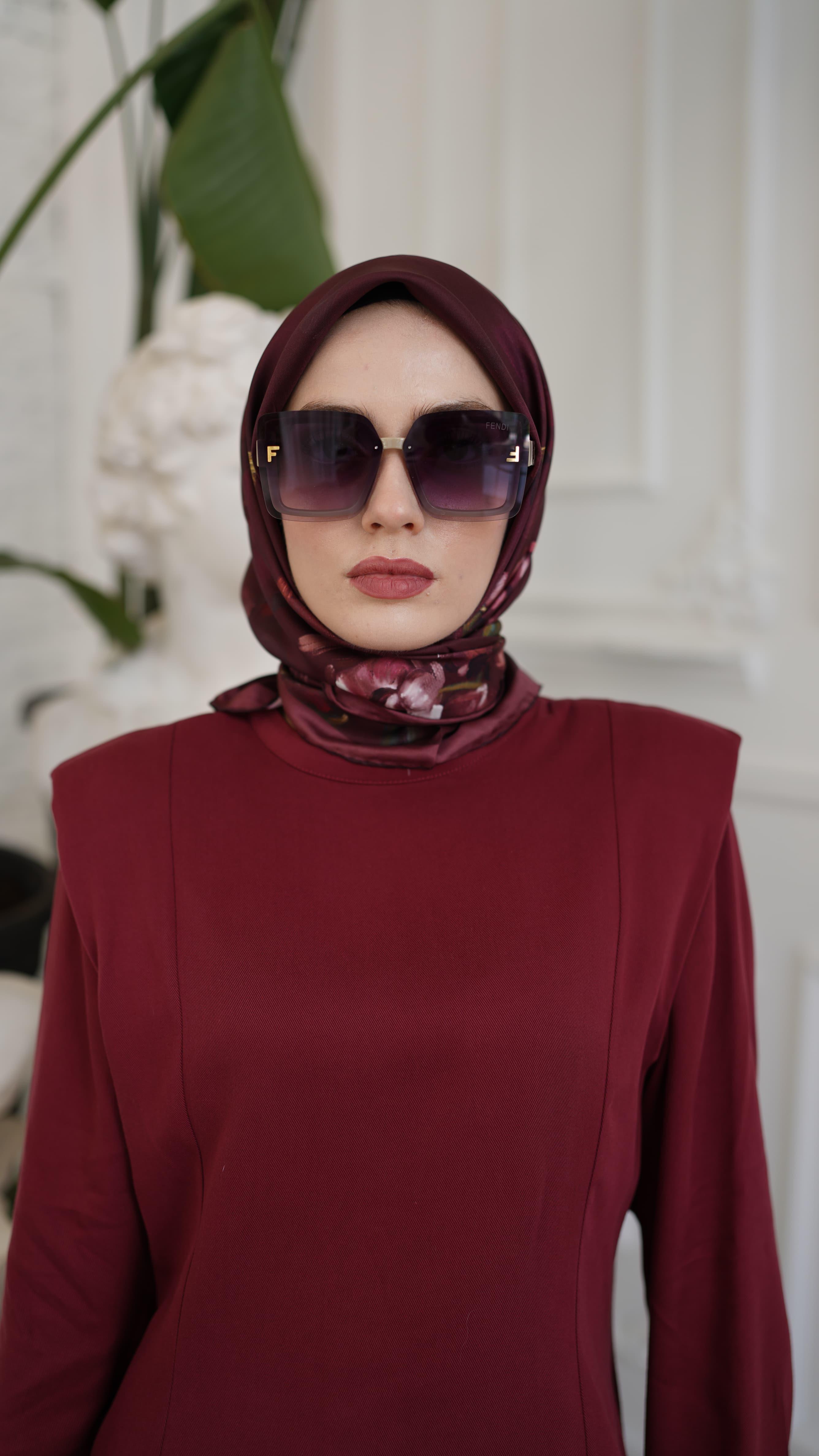 QOOQ Vatka Bluz Takım Bordo 25fw224