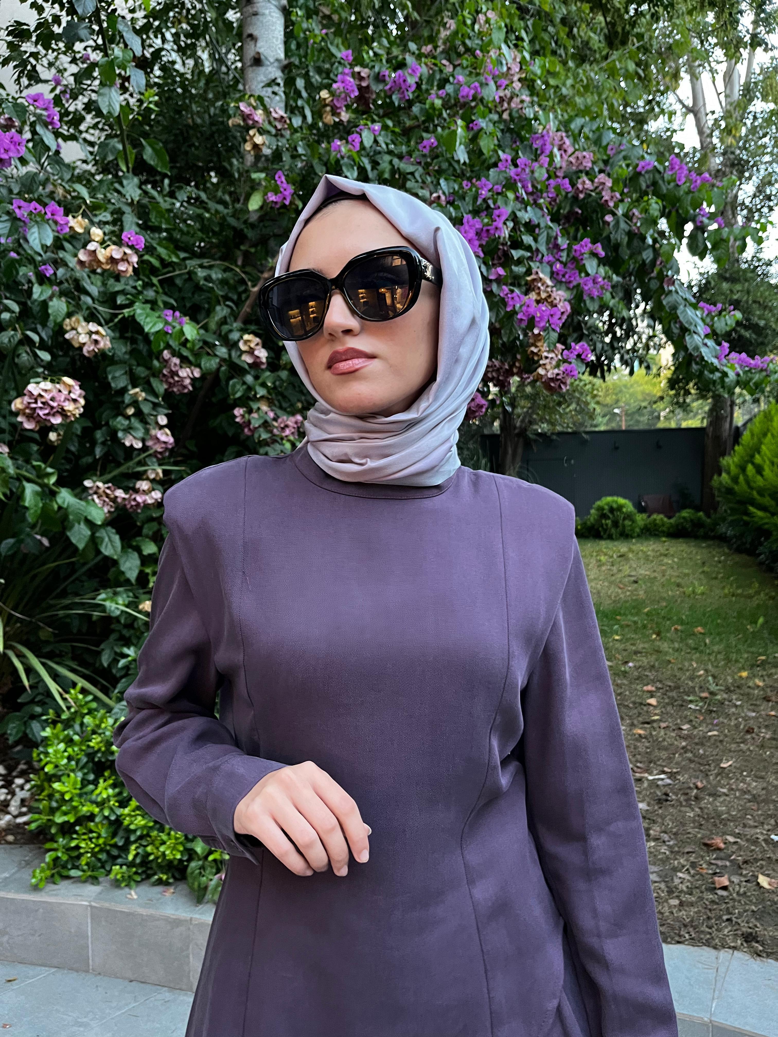 QOOQ Vatka Bluz Takım Mürdüm 25fw224