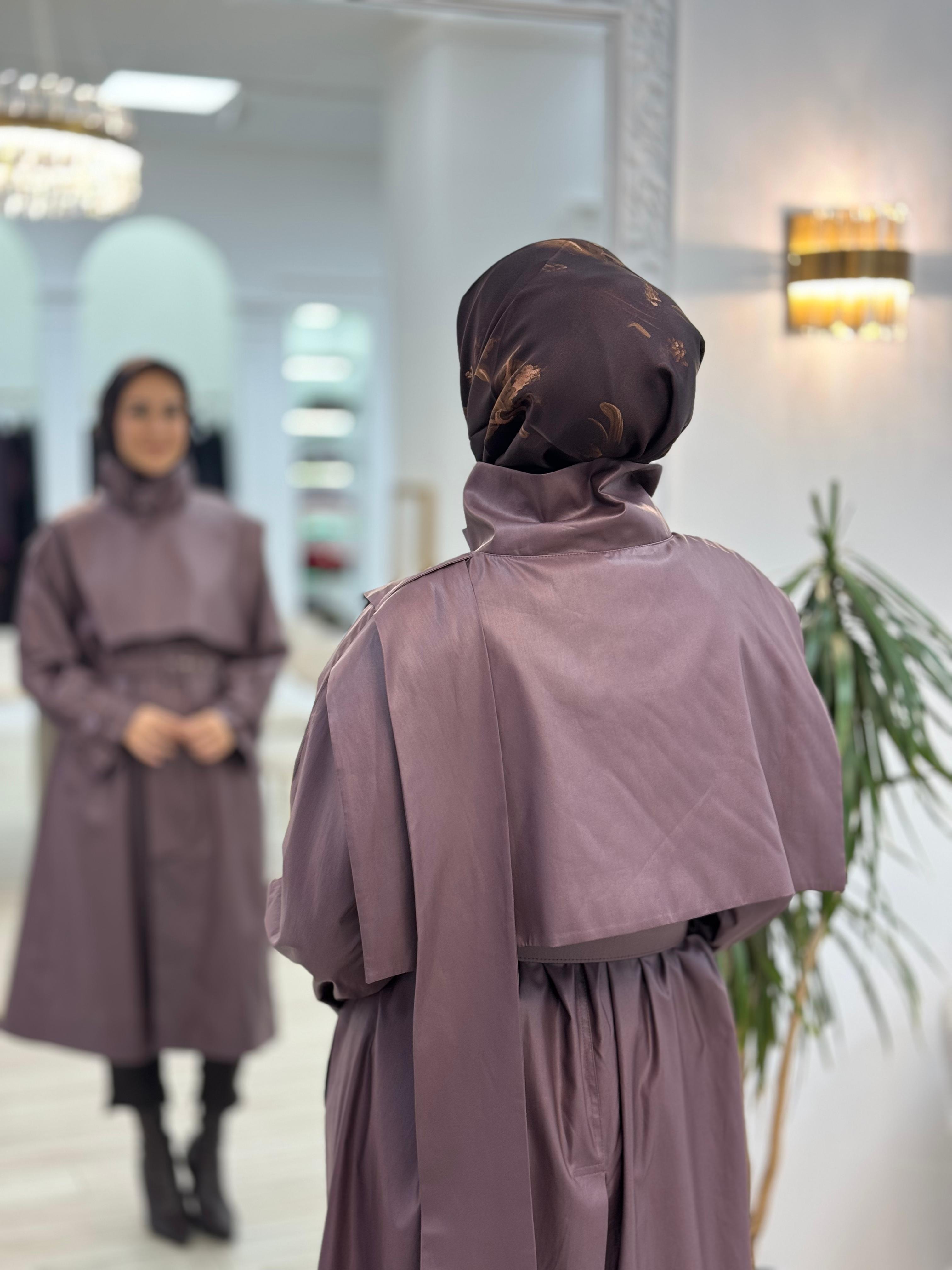 QOOQ Verena Trençkot Mürdüm 25fw604