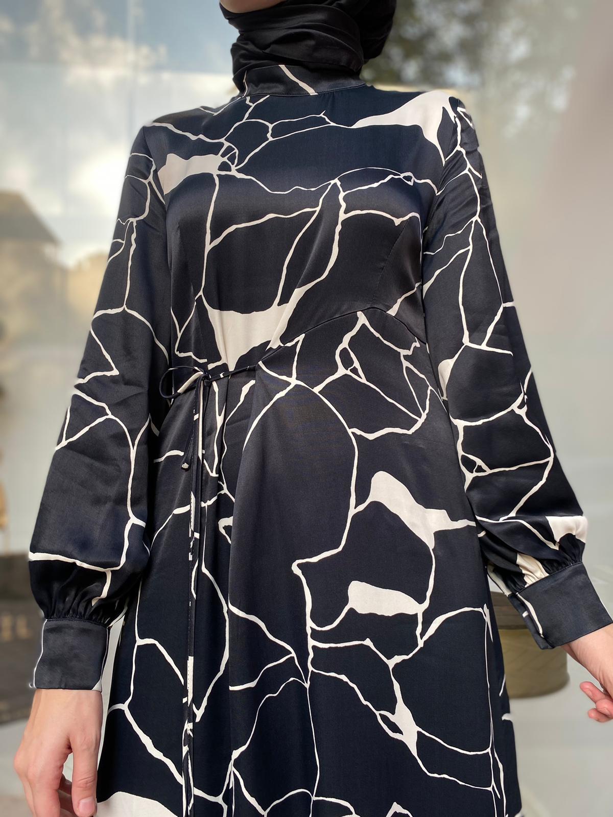 QOOQ Vio Elbise Siyah 24fw403