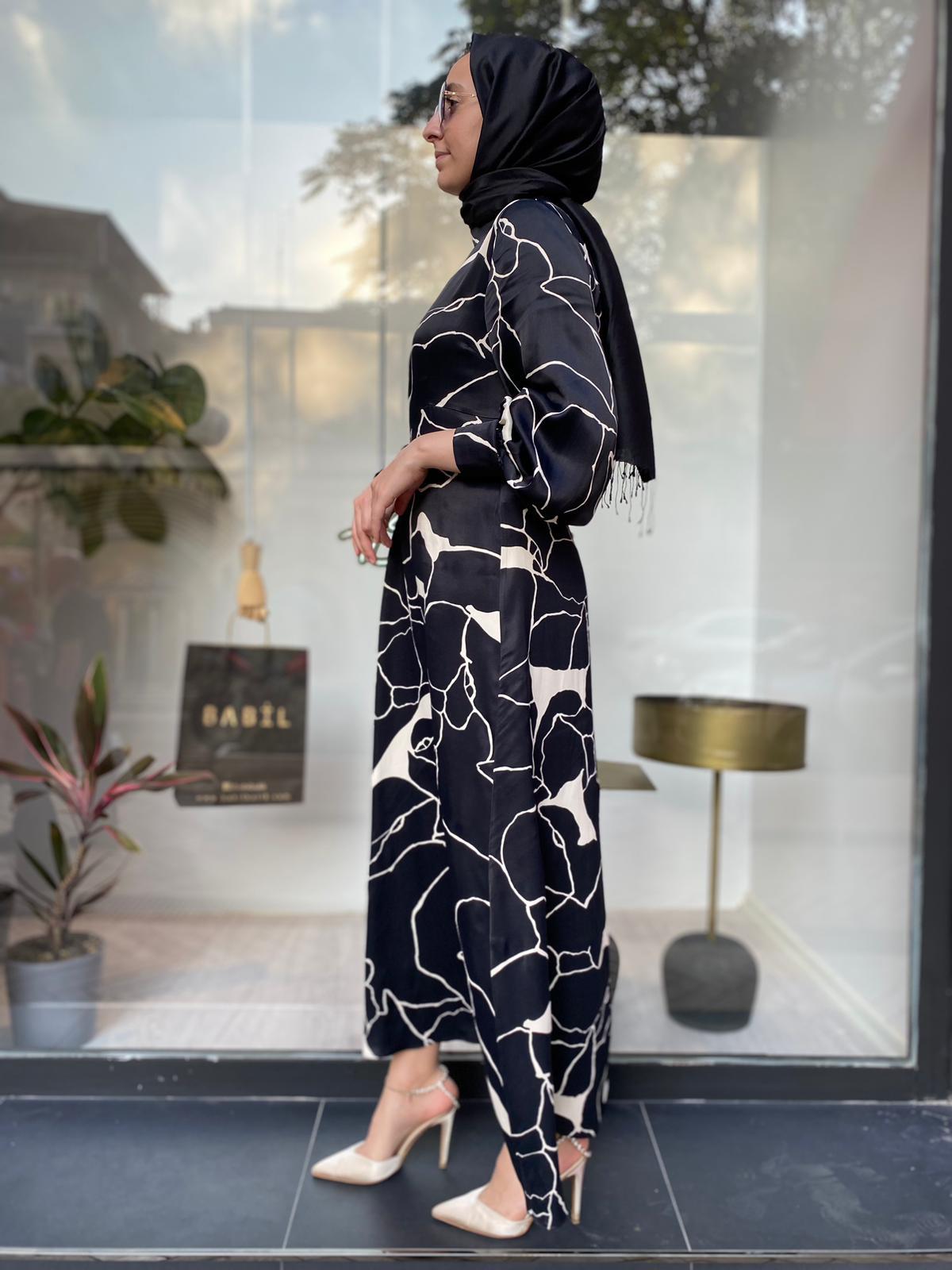 QOOQ Vio Elbise Siyah 24fw403