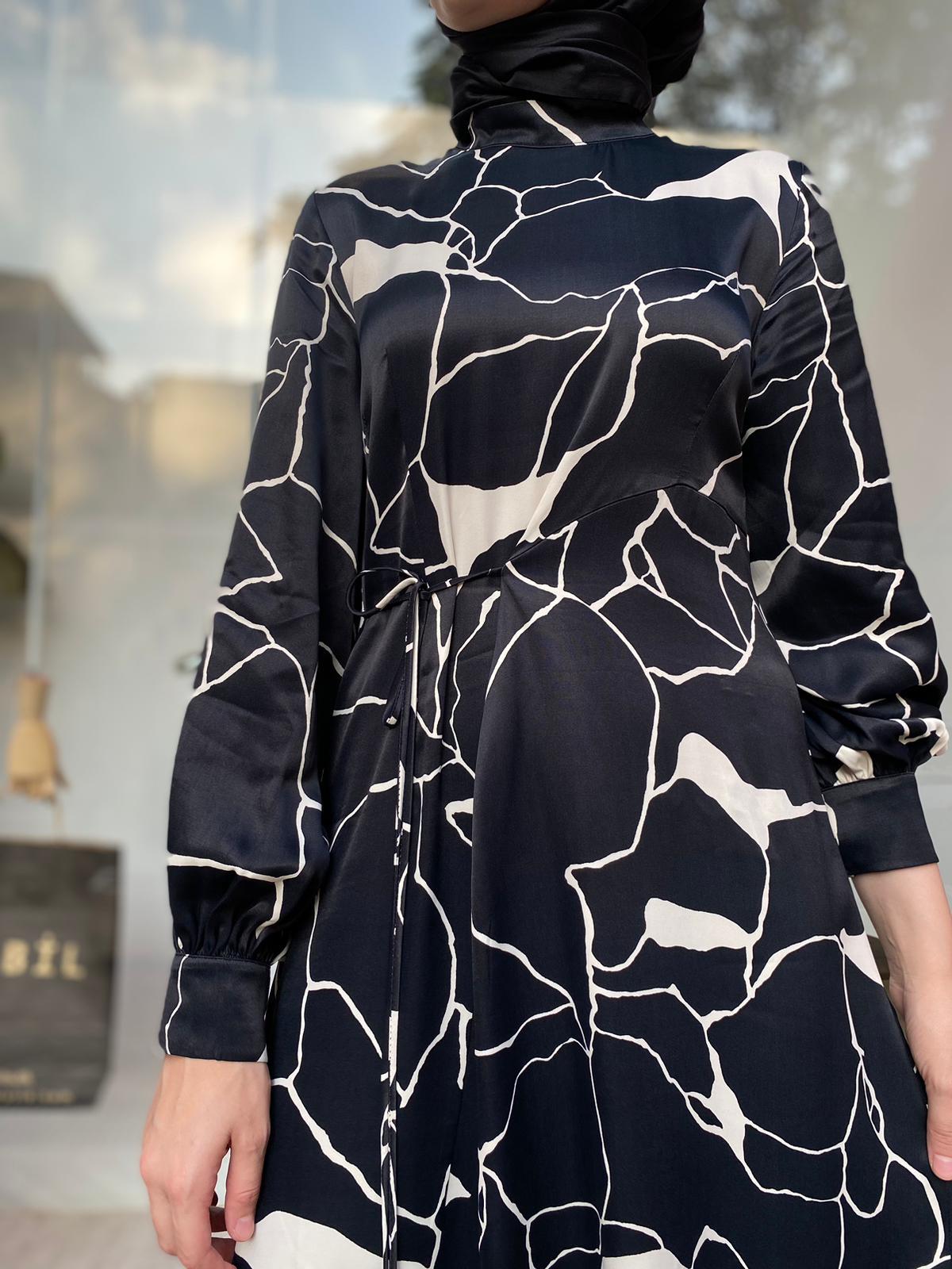 QOOQ Vio Elbise Siyah 24fw403
