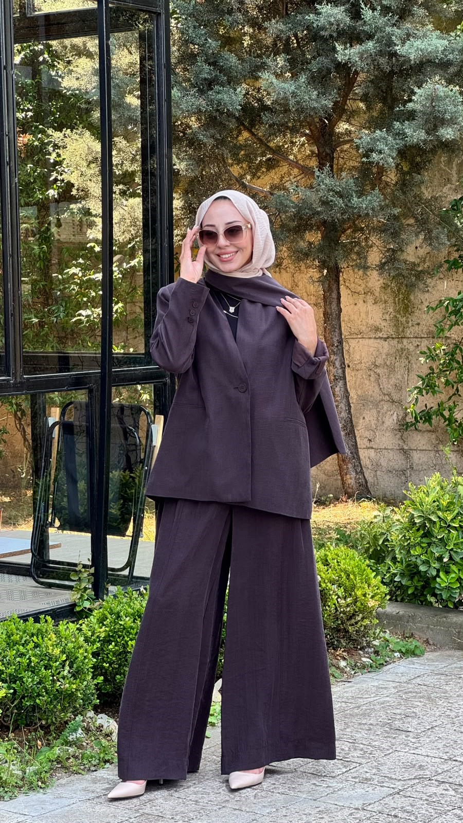 QOOQ Yakası Uzun Pantolonlu Takım 26ss600