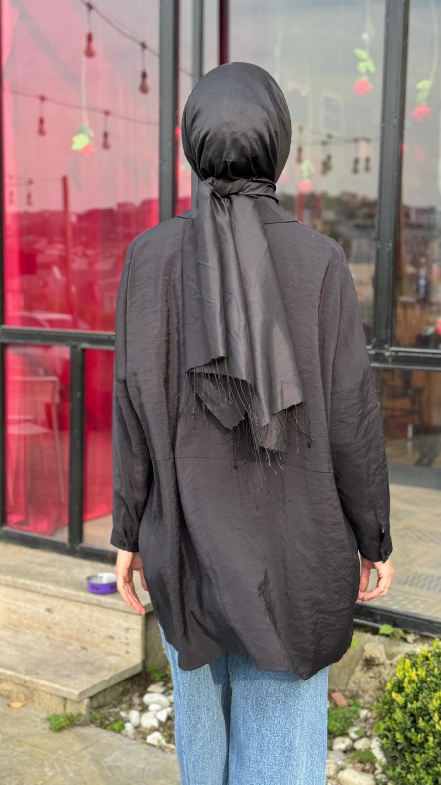 QOOQ Yarasa Kol Gömlek 26ss233