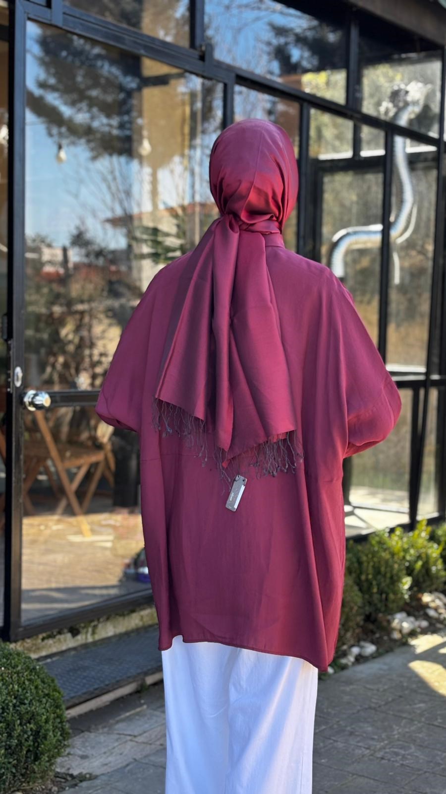 QOOQ Yarasa Kol Gömlek 26ss233