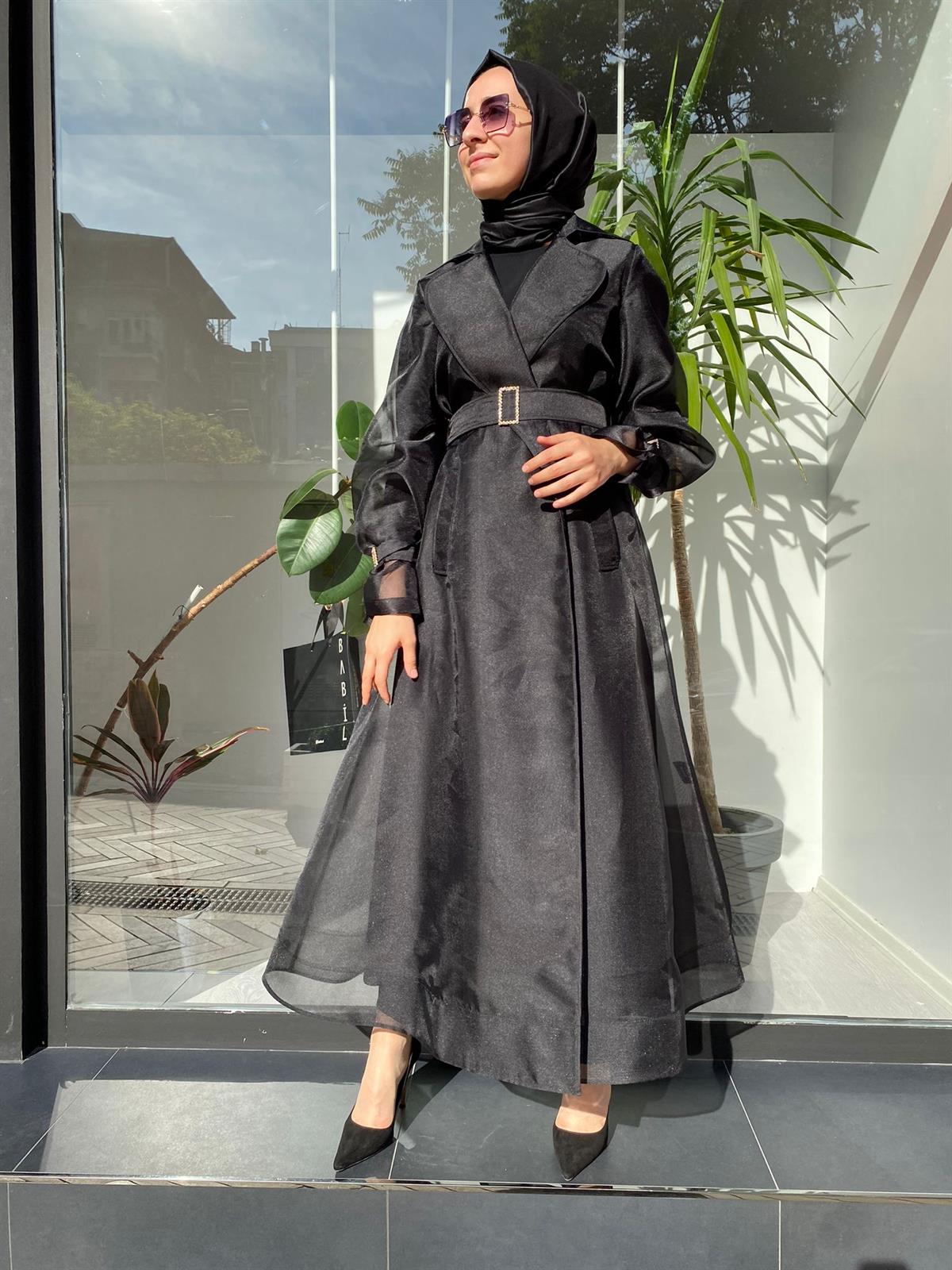 Senna Bistro Siyah Trench 4002S23