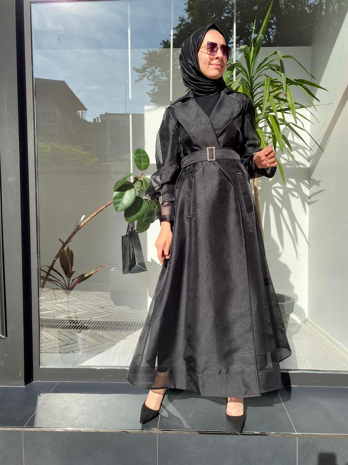 Senna Bistro Siyah Trench 4002S23