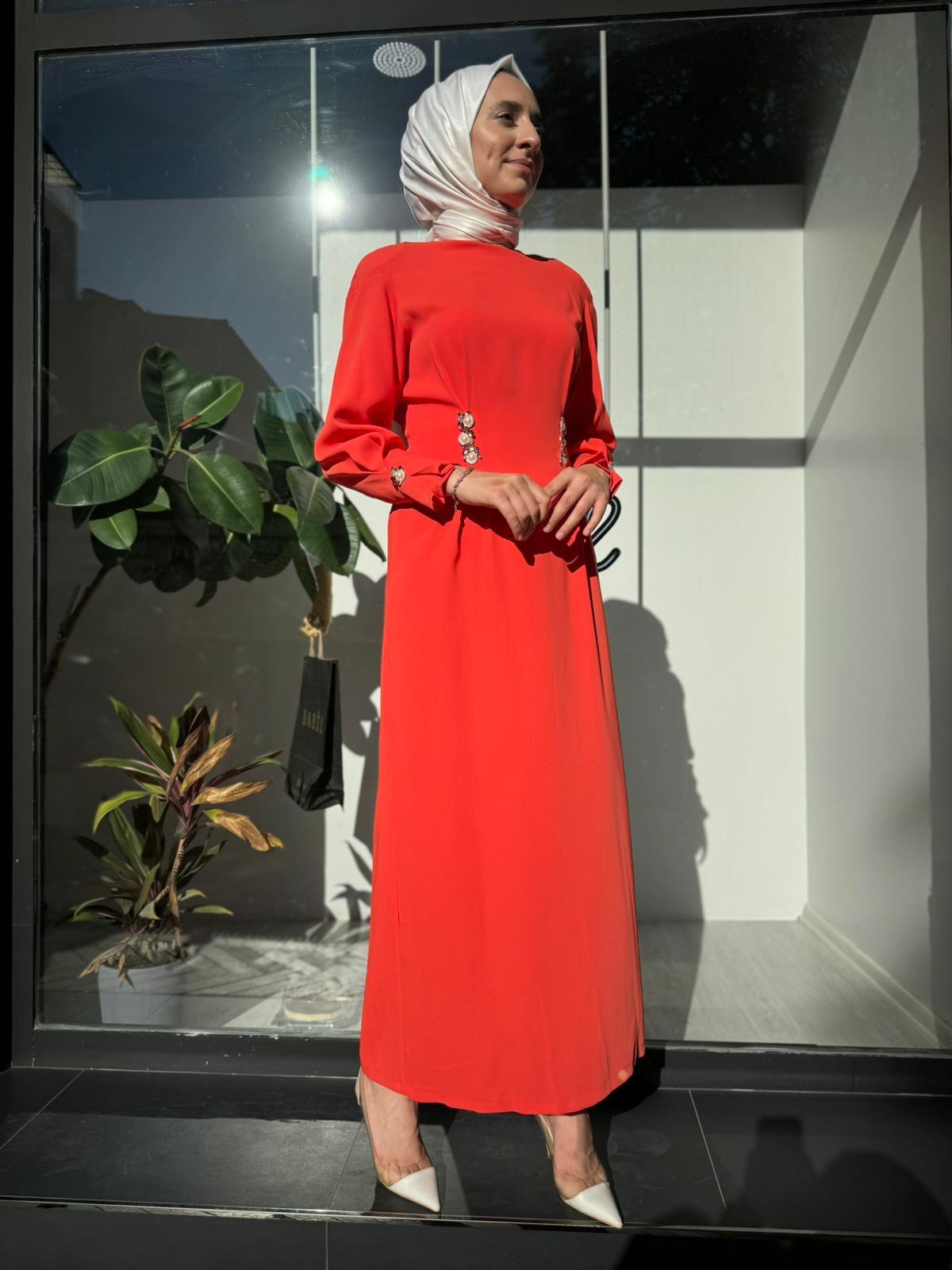 Senna Bregee Dress Mercan sd242042030029