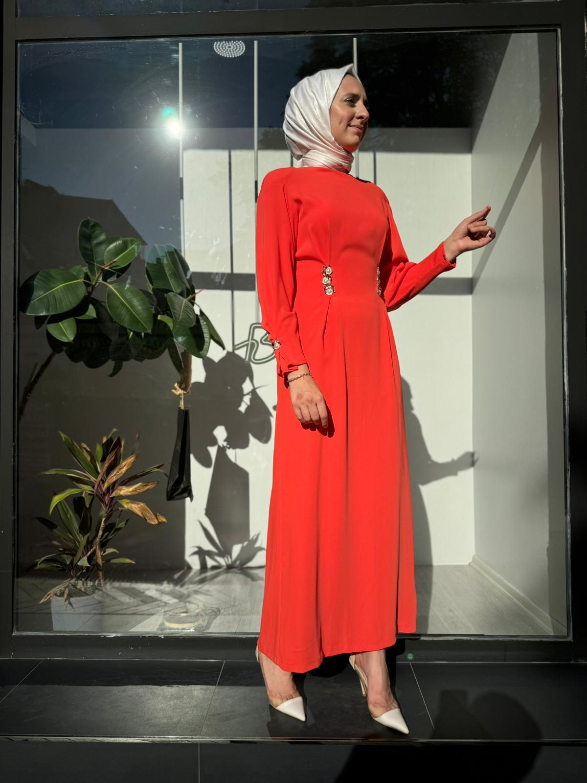 Senna Bregee Dress Mercan sd242042030029