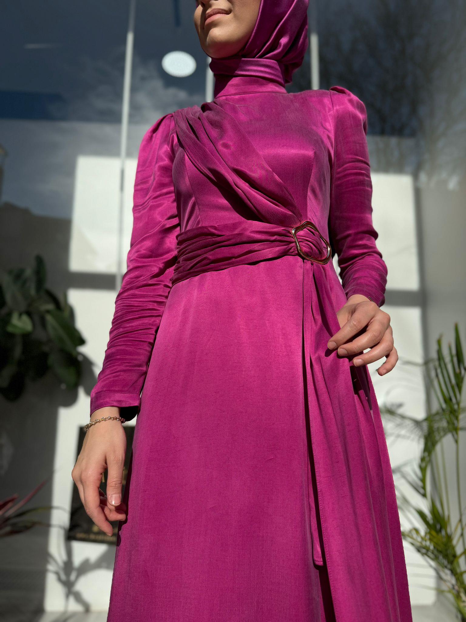 Senna Kendra Dress Fuşya sd241041030041