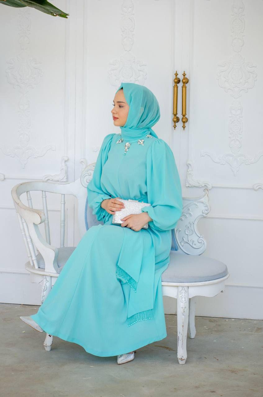 Senna Laura Dress Aqua sd241041030106