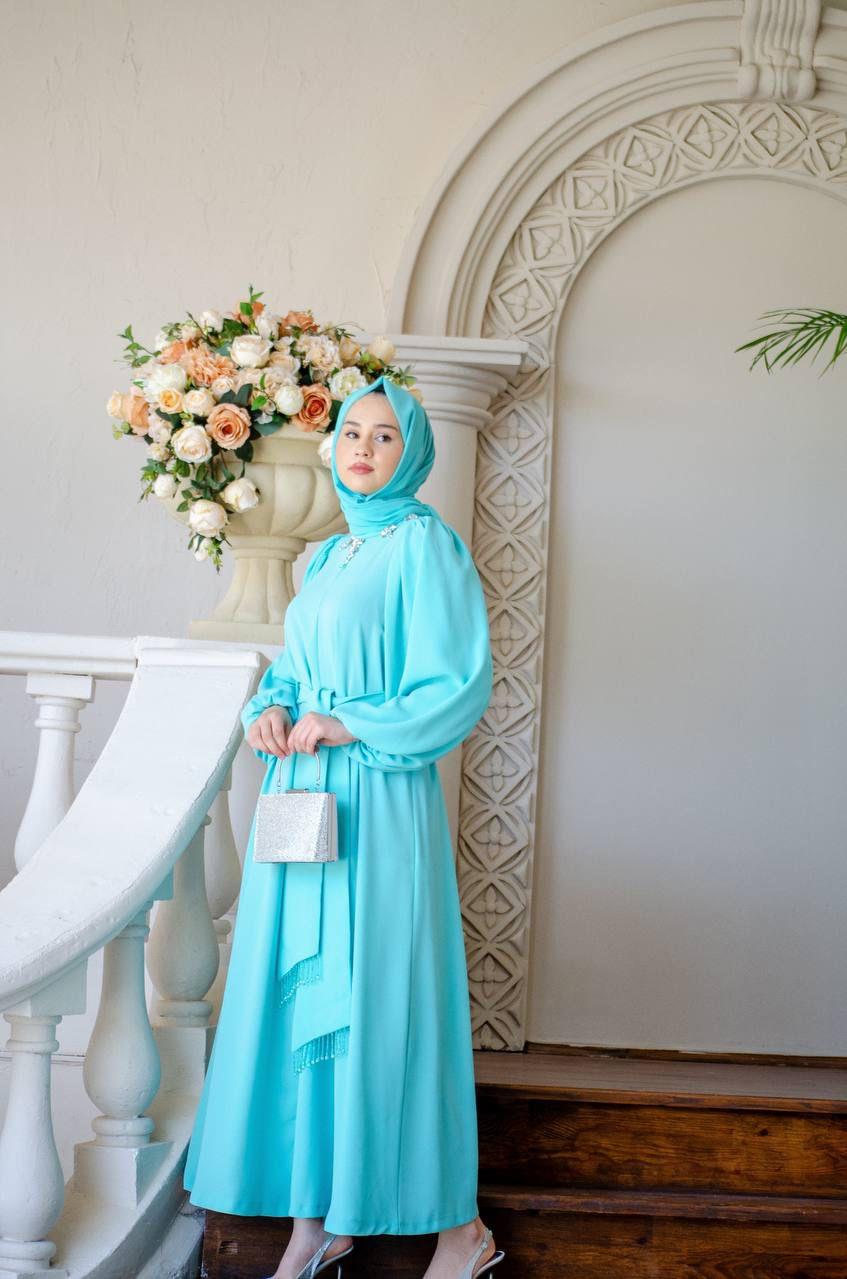 Senna Laura Dress Aqua sd241041030106