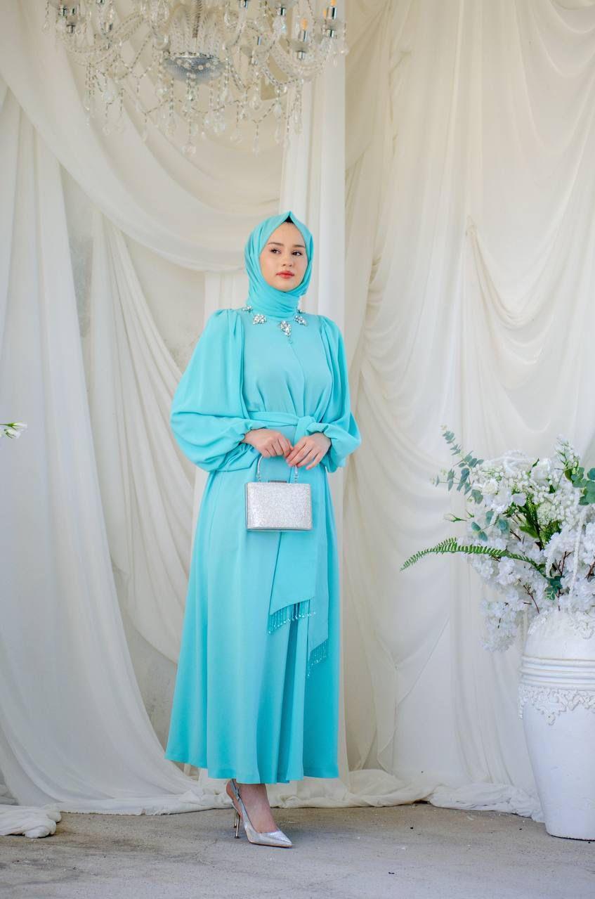 Senna Laura Dress Aqua sd241041030106