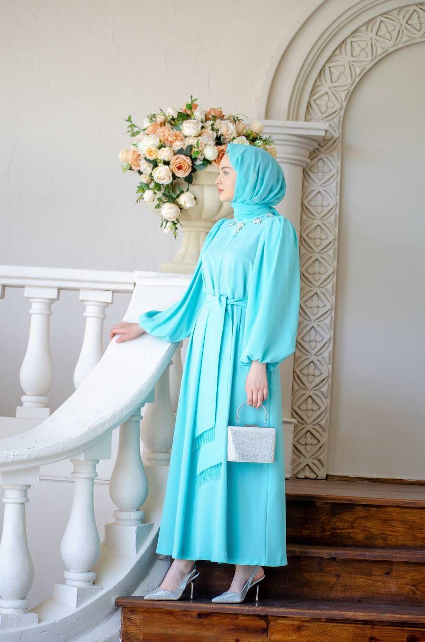 Senna Laura Dress Aqua sd241041030106
