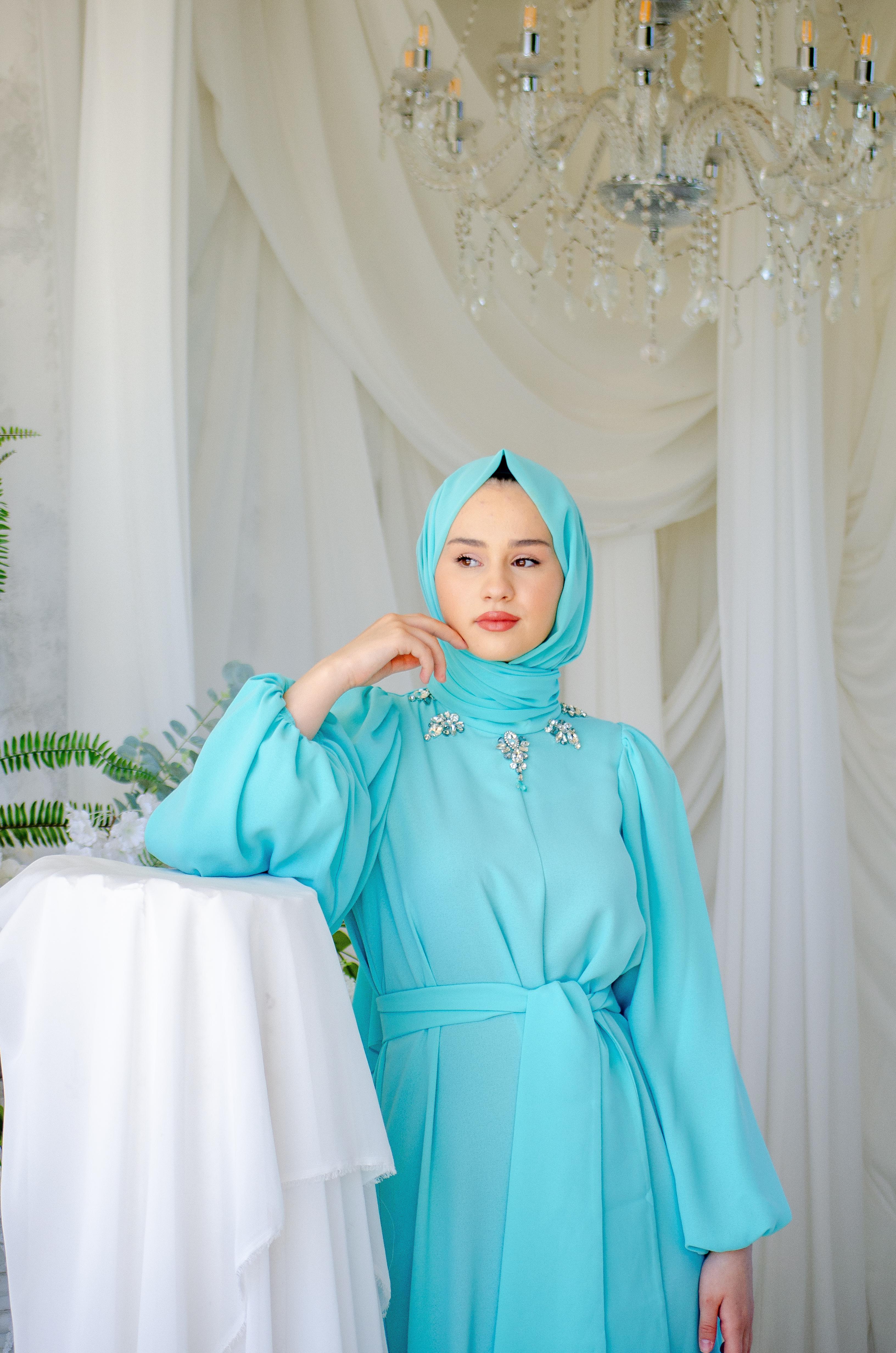 Senna Laura Dress Aqua sd241041030106