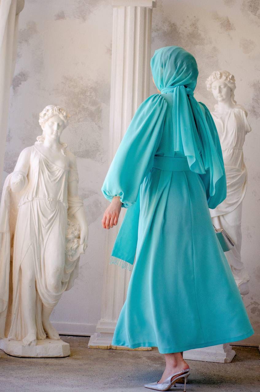 Senna Laura Dress Aqua sd241041030106