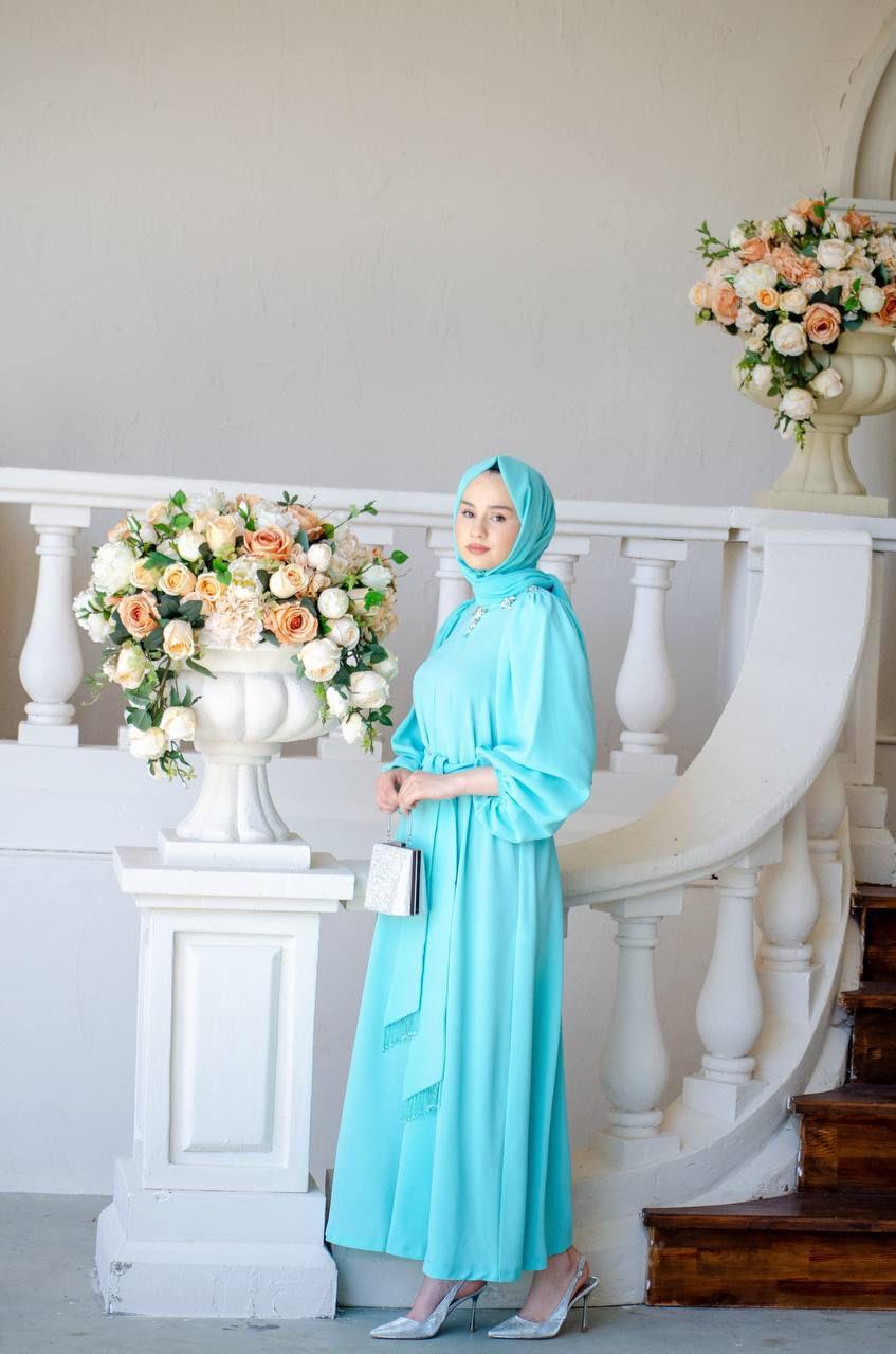 Senna Laura Dress Aqua sd241041030106