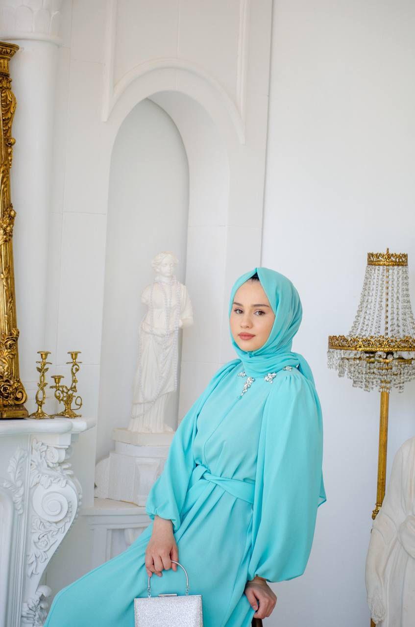 Senna Laura Dress Aqua sd241041030106