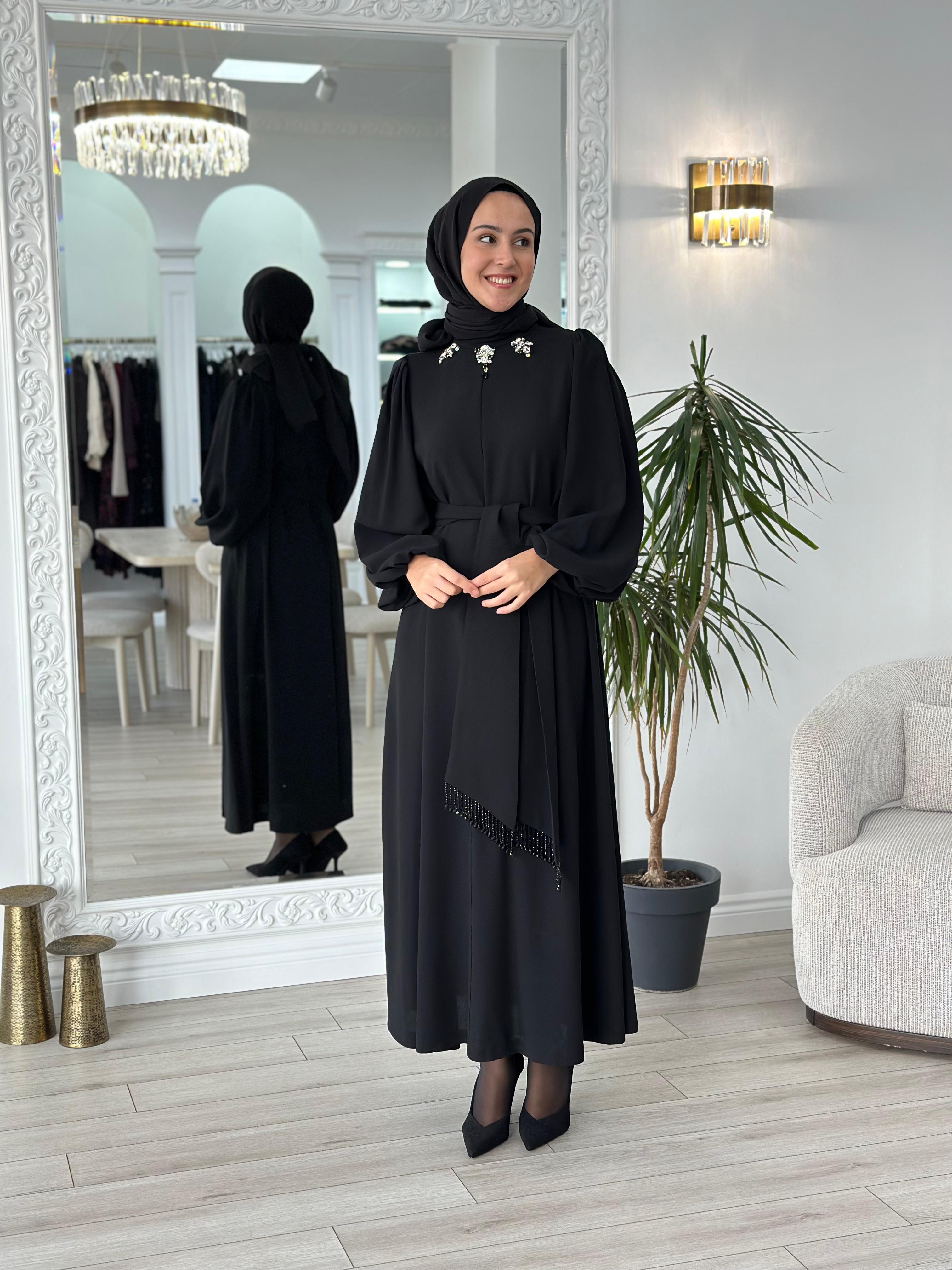 Senna Laura Dress Siyah sd241041030106