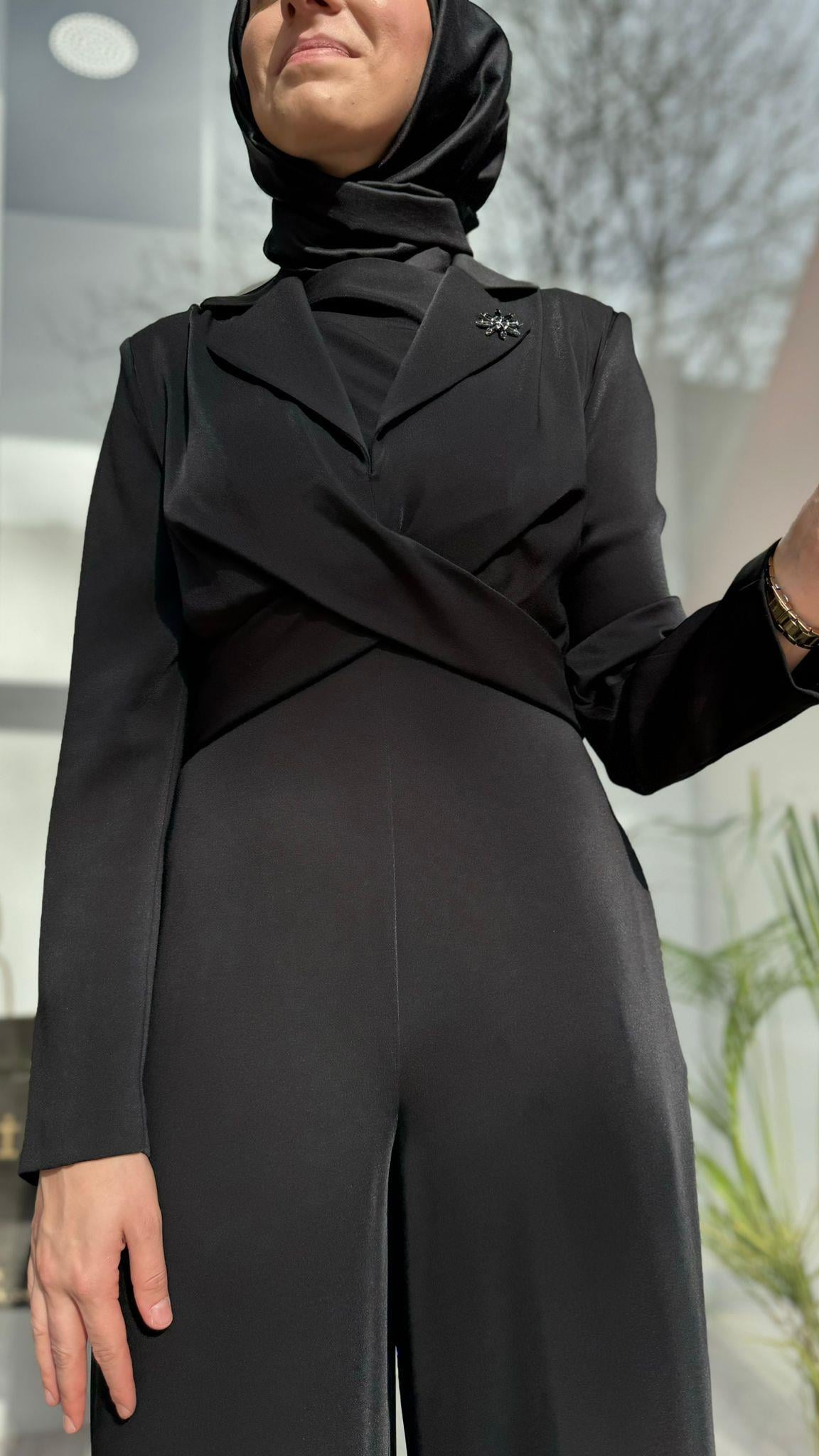 Senna Lolai Jumpsuit Tulum Siyah sd241041032001