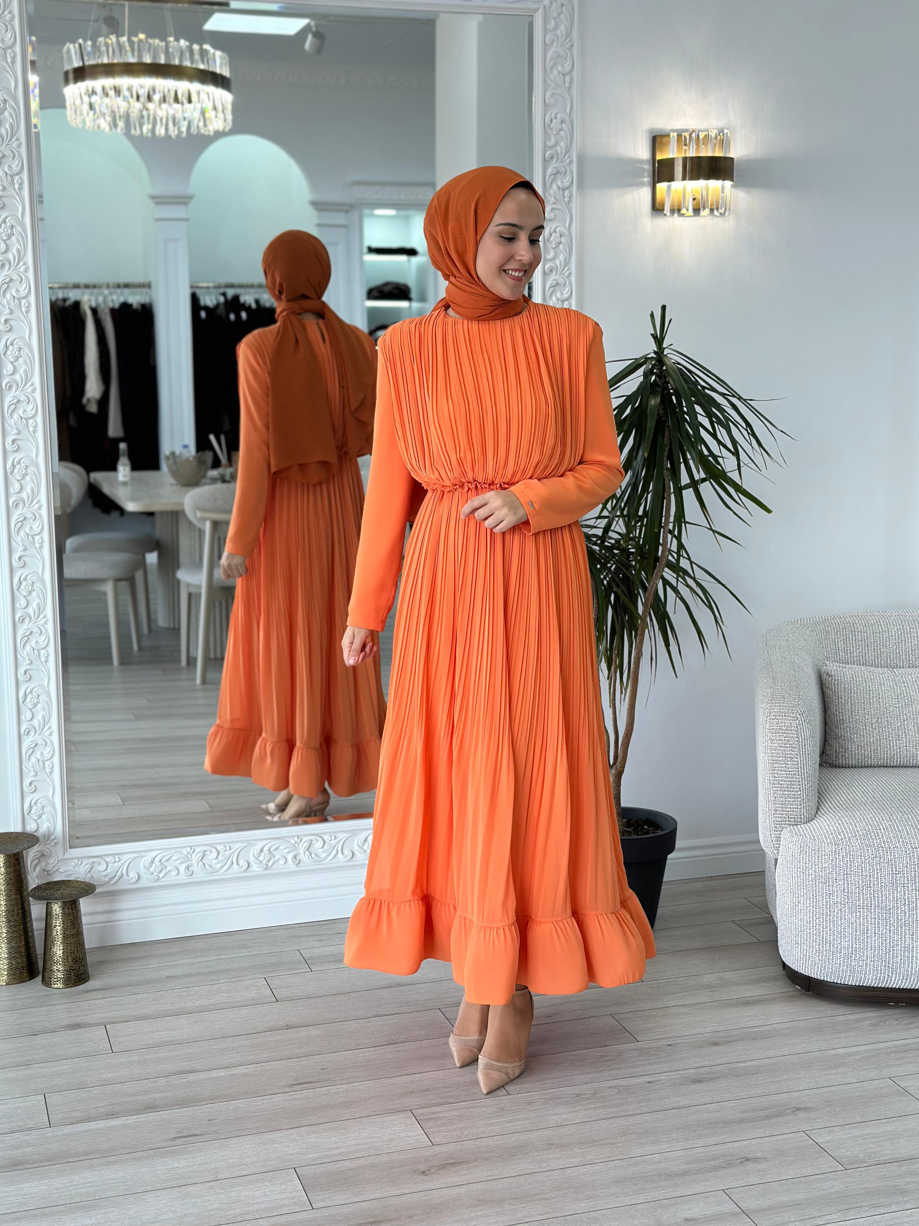 Senna Olivia Dress Turuncu sd242042030053