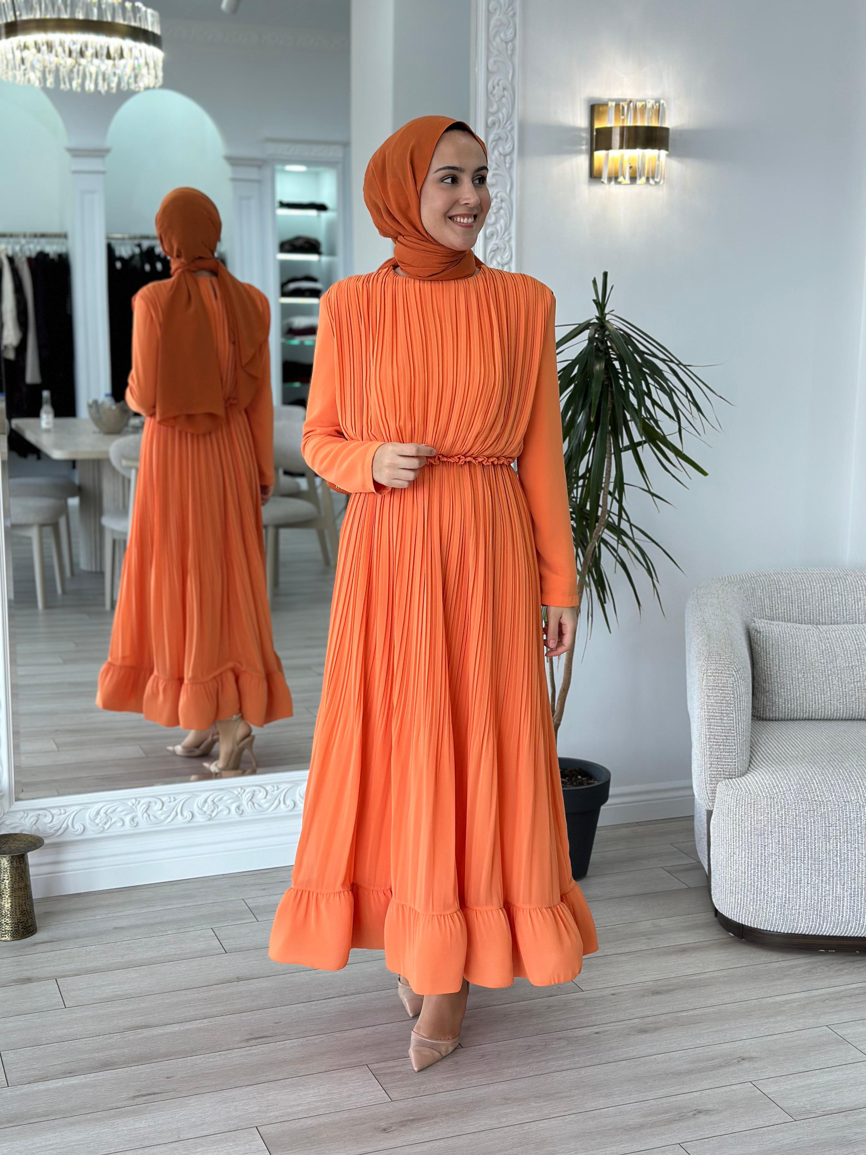 Senna Olivia Dress Turuncu sd242042030053