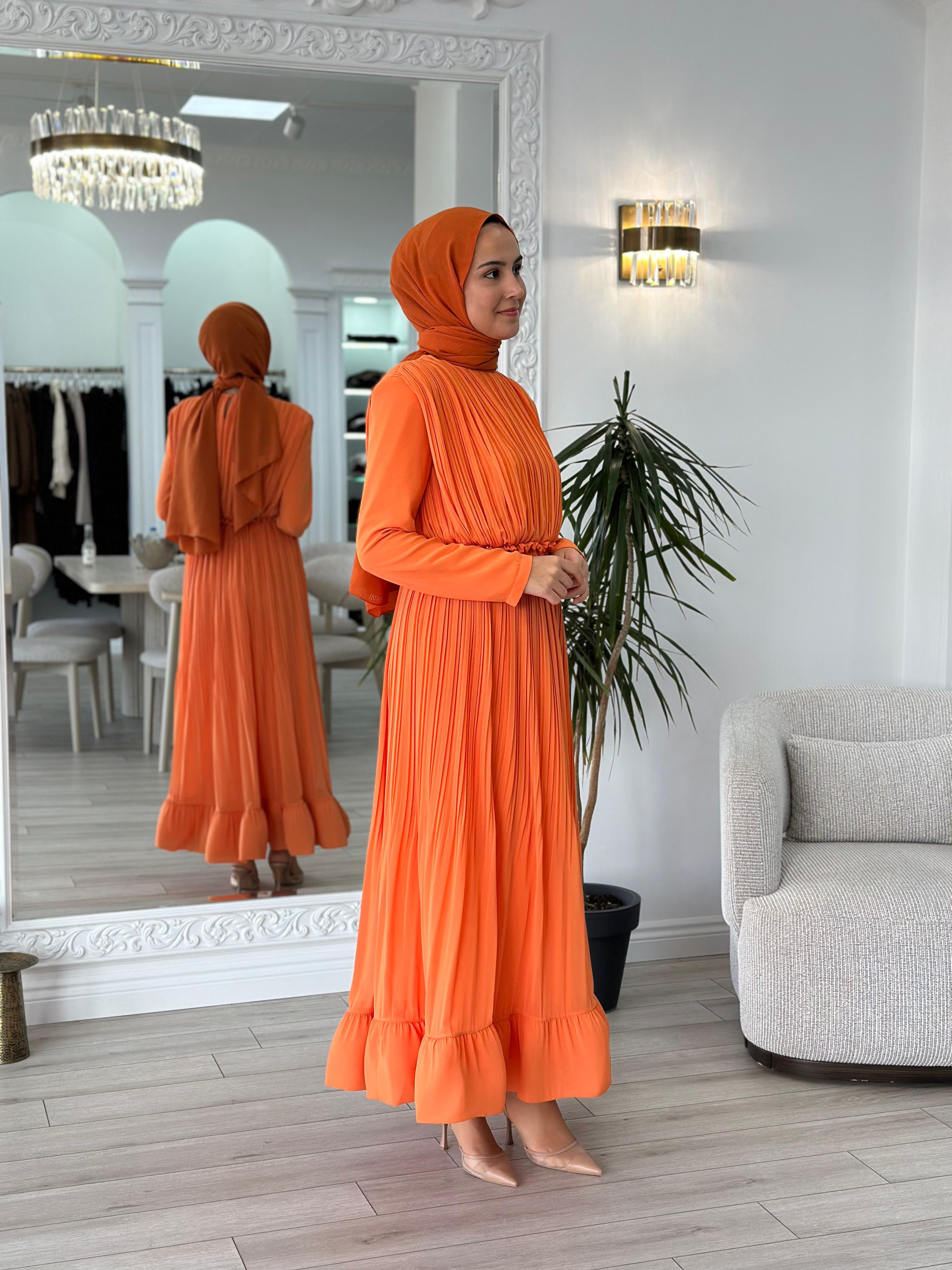 Senna Olivia Dress Turuncu sd242042030053