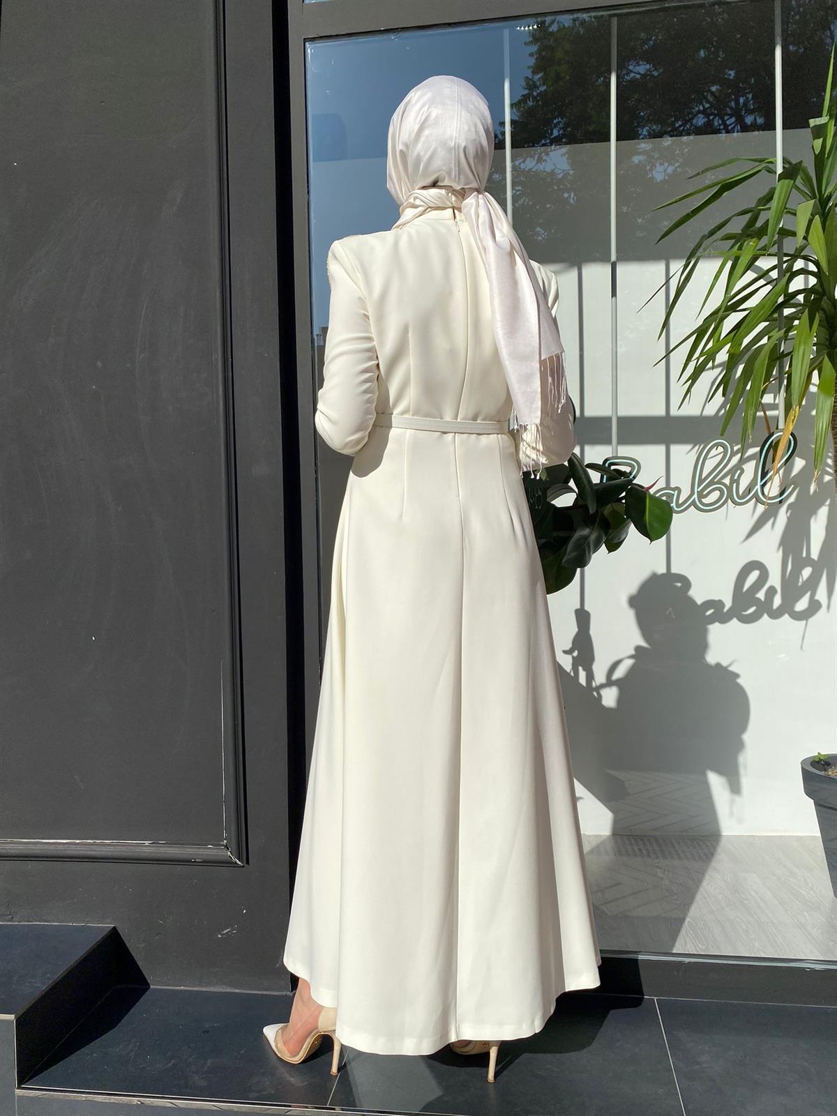 Senna Raquell Ekru Abaya 3024S23