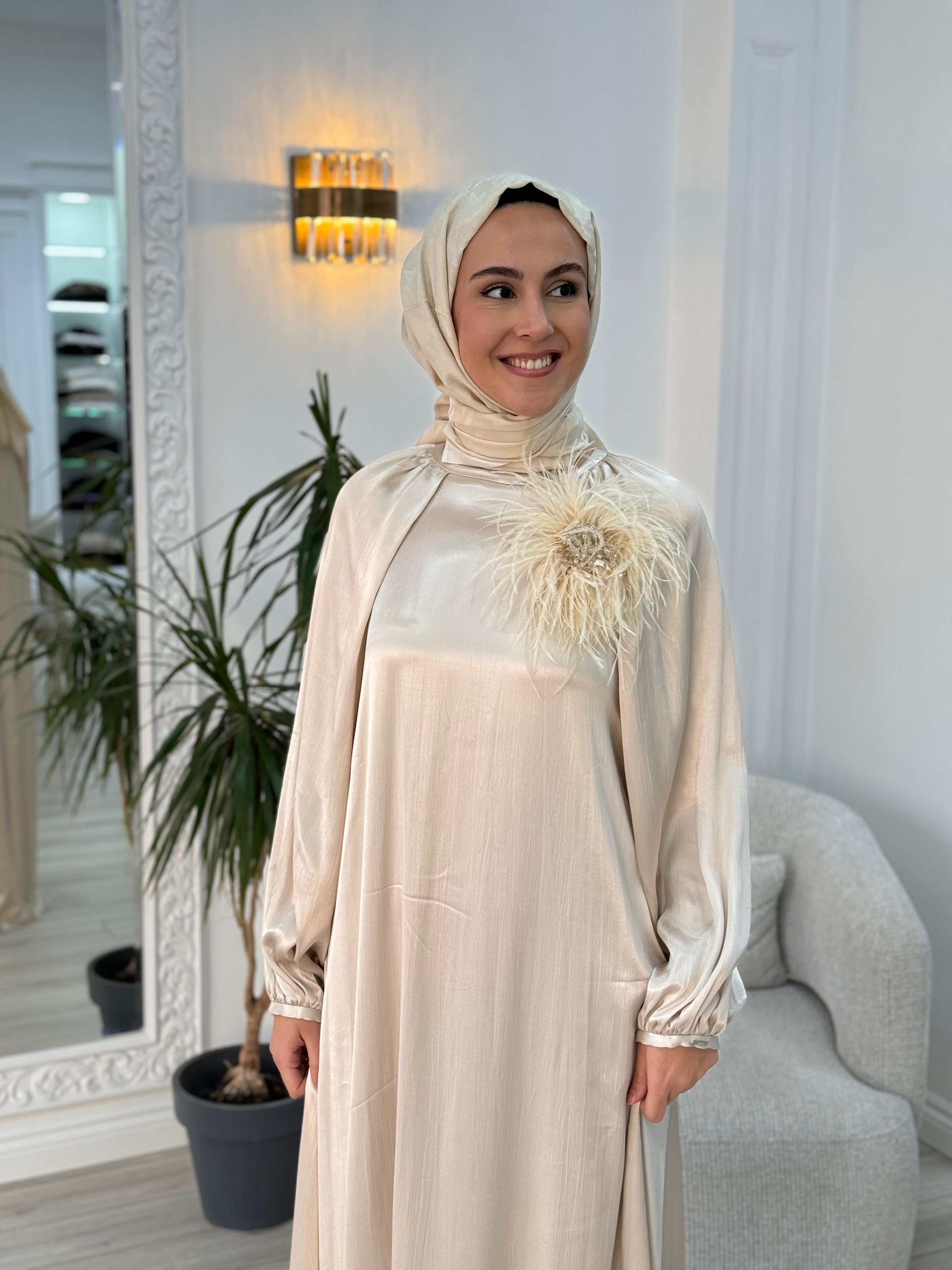 Senna Rosana Dress Bej sd241041030040